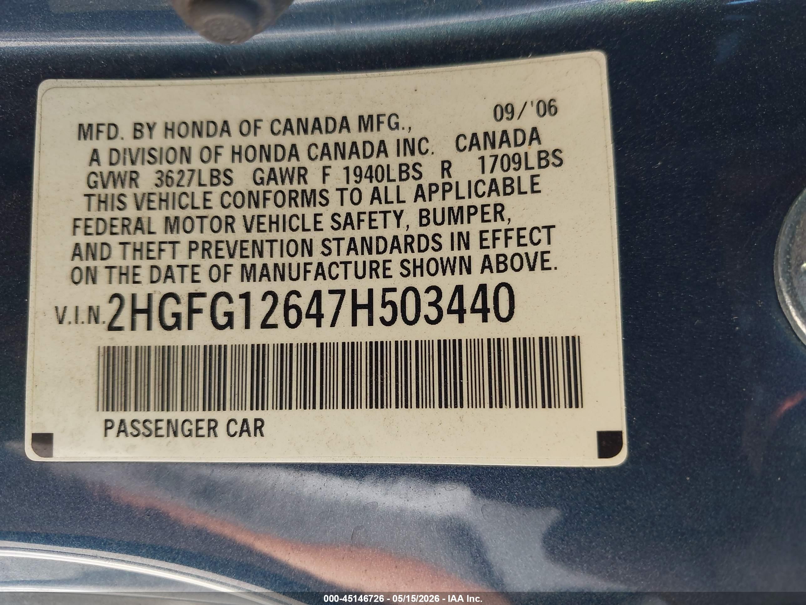 HONDA CIVIC image 9