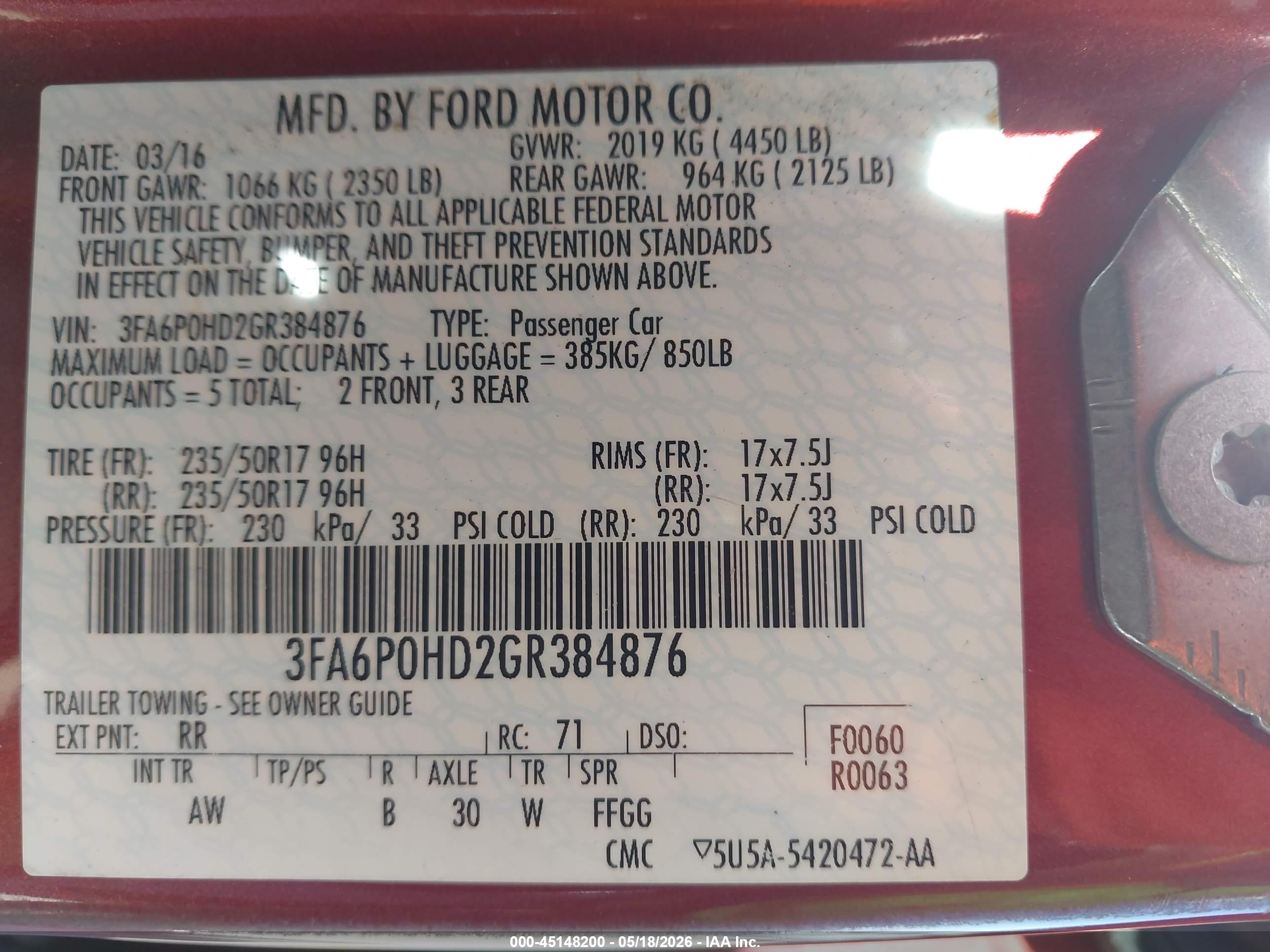 FORD FUSION image 9