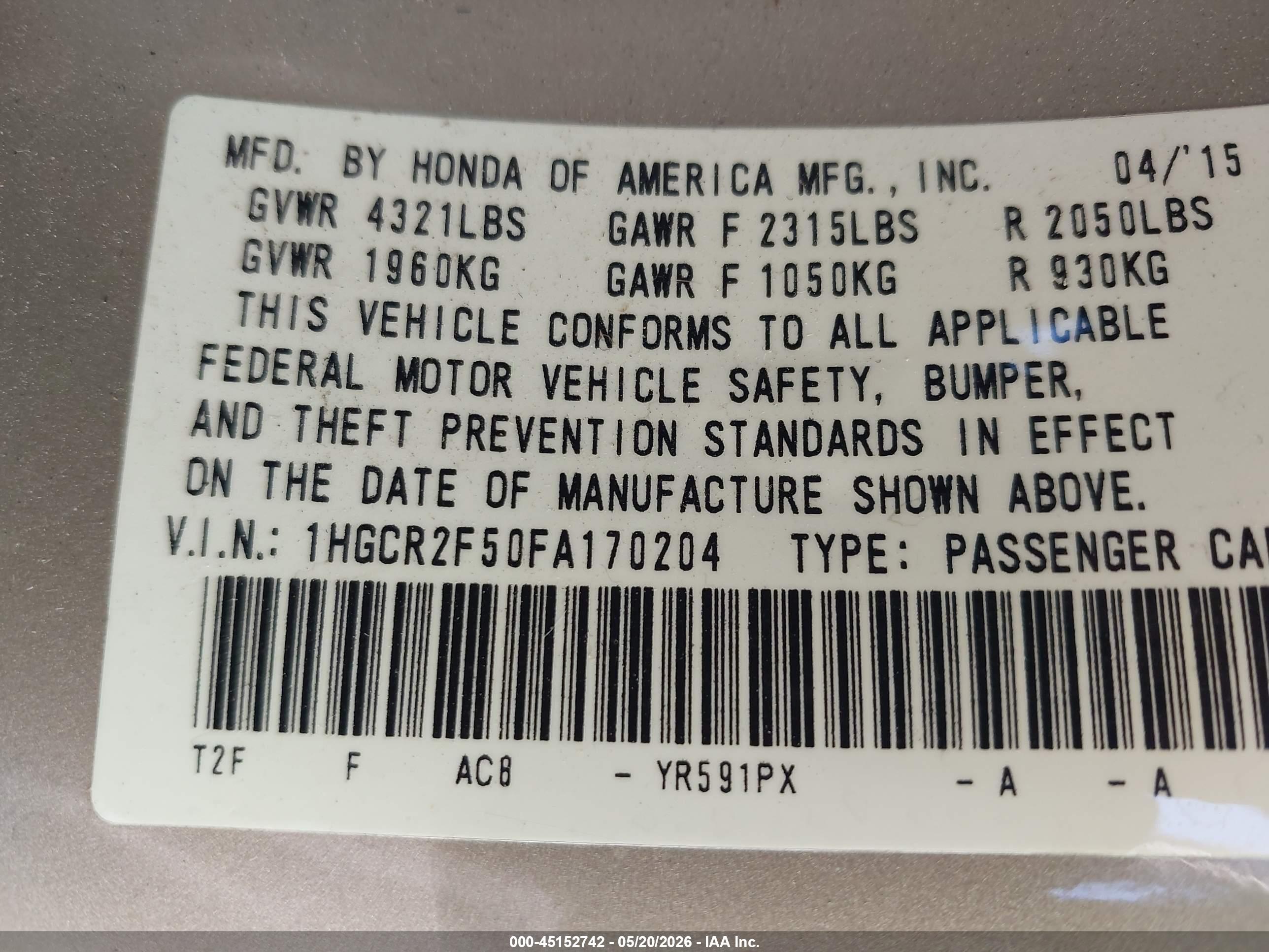 HONDA ACCORD image 9