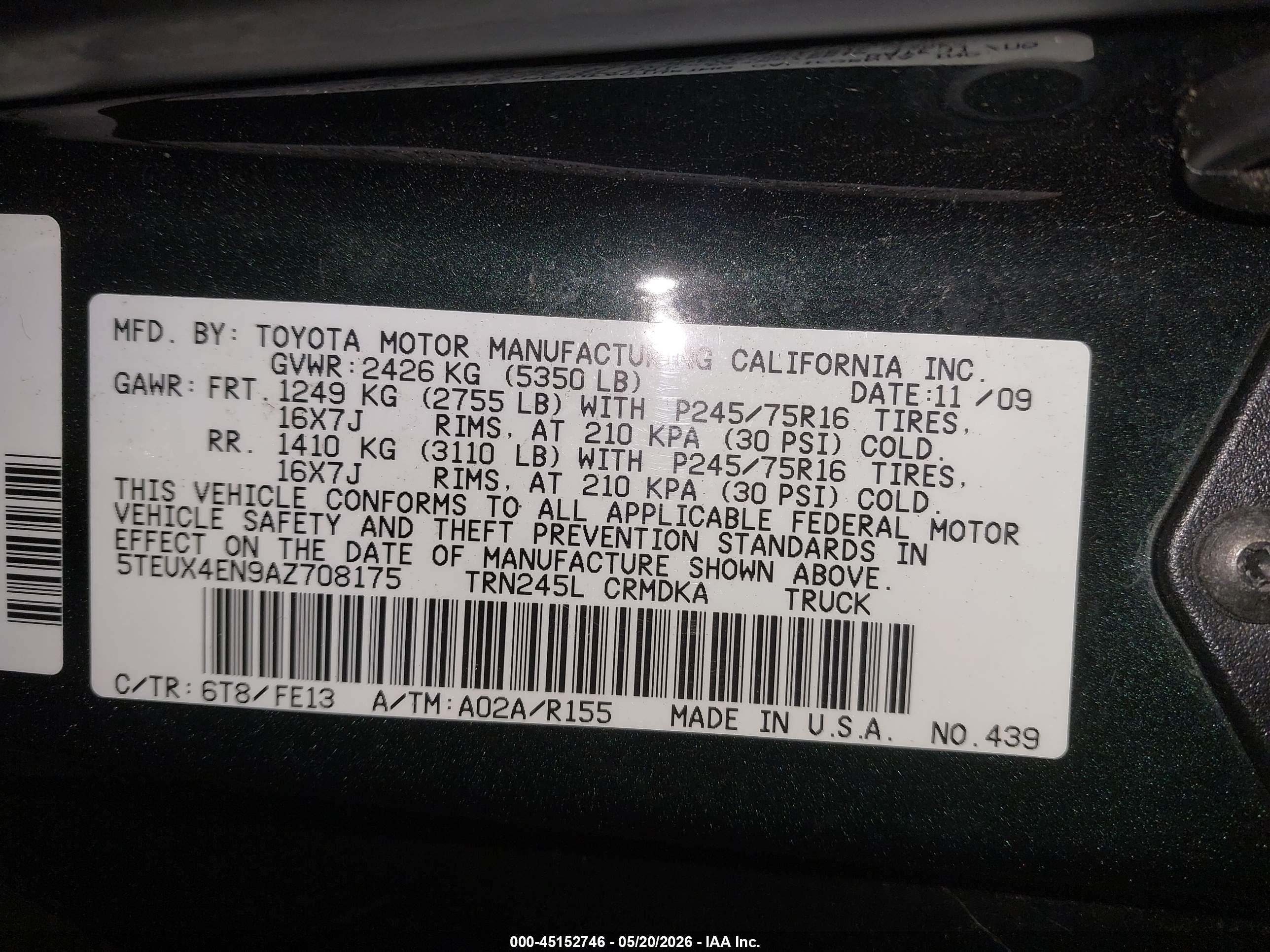 TOYOTA TACOMA image 9