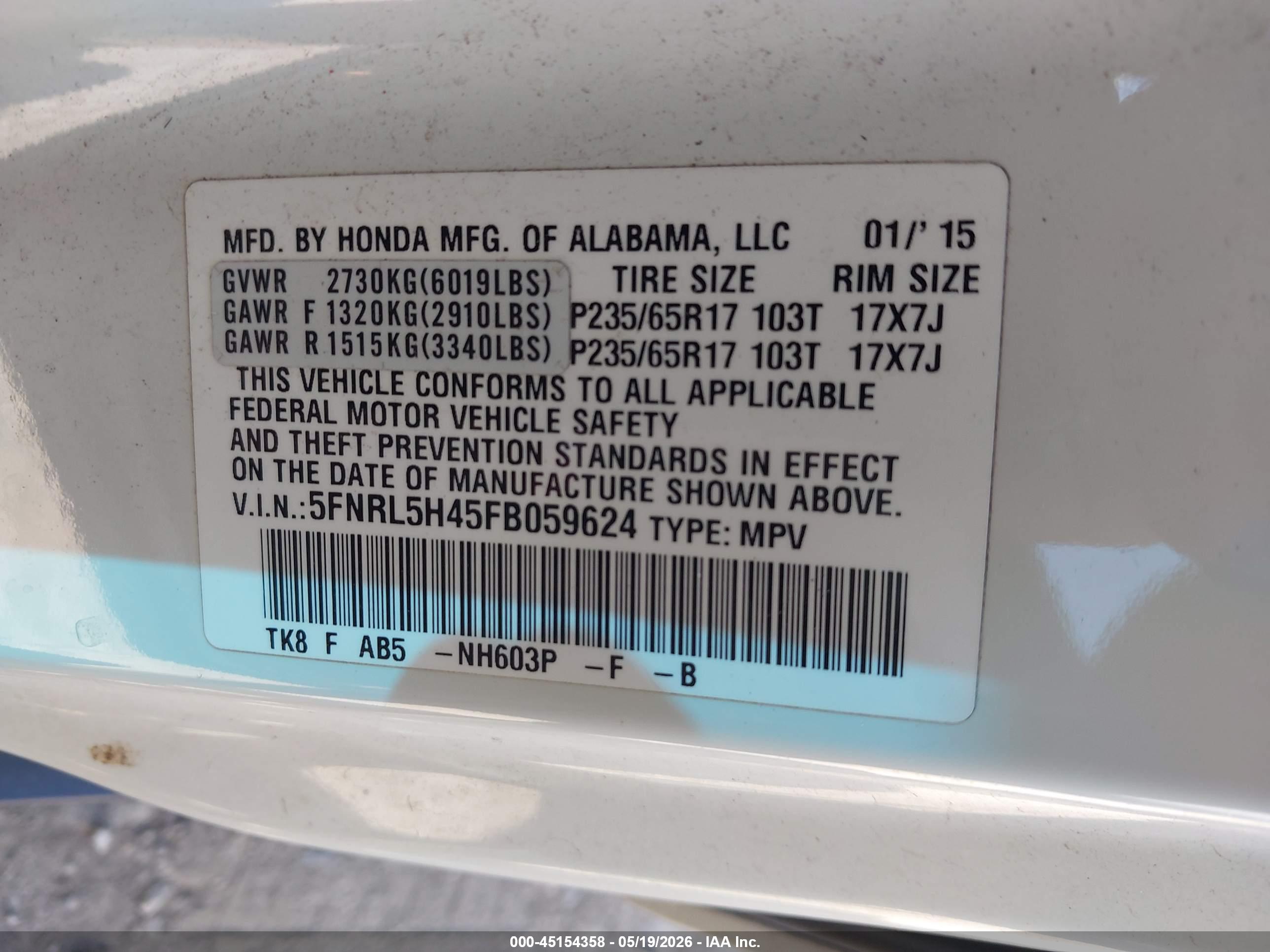 HONDA ODYSSEY image 9