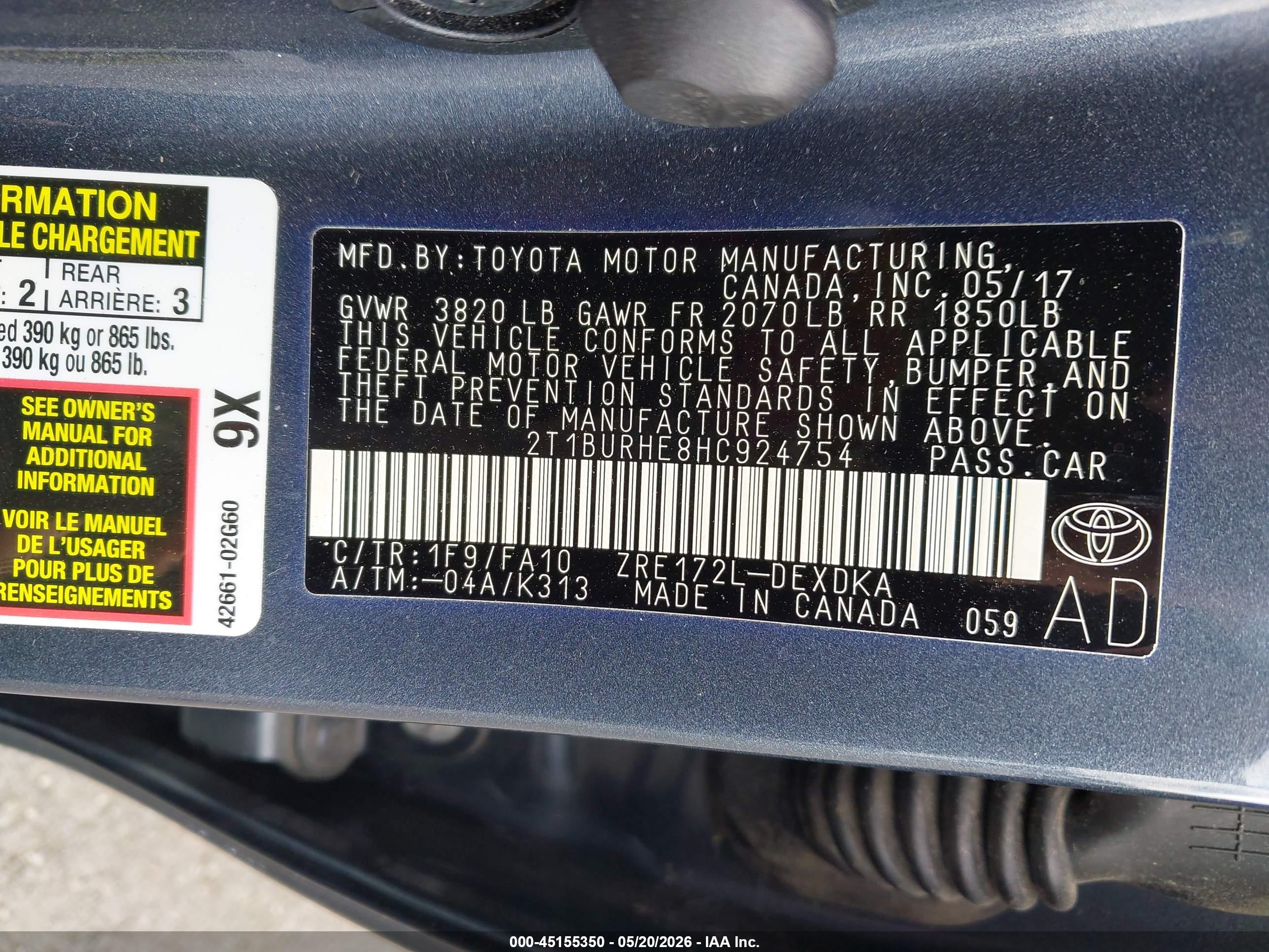TOYOTA COROLLA image 9
