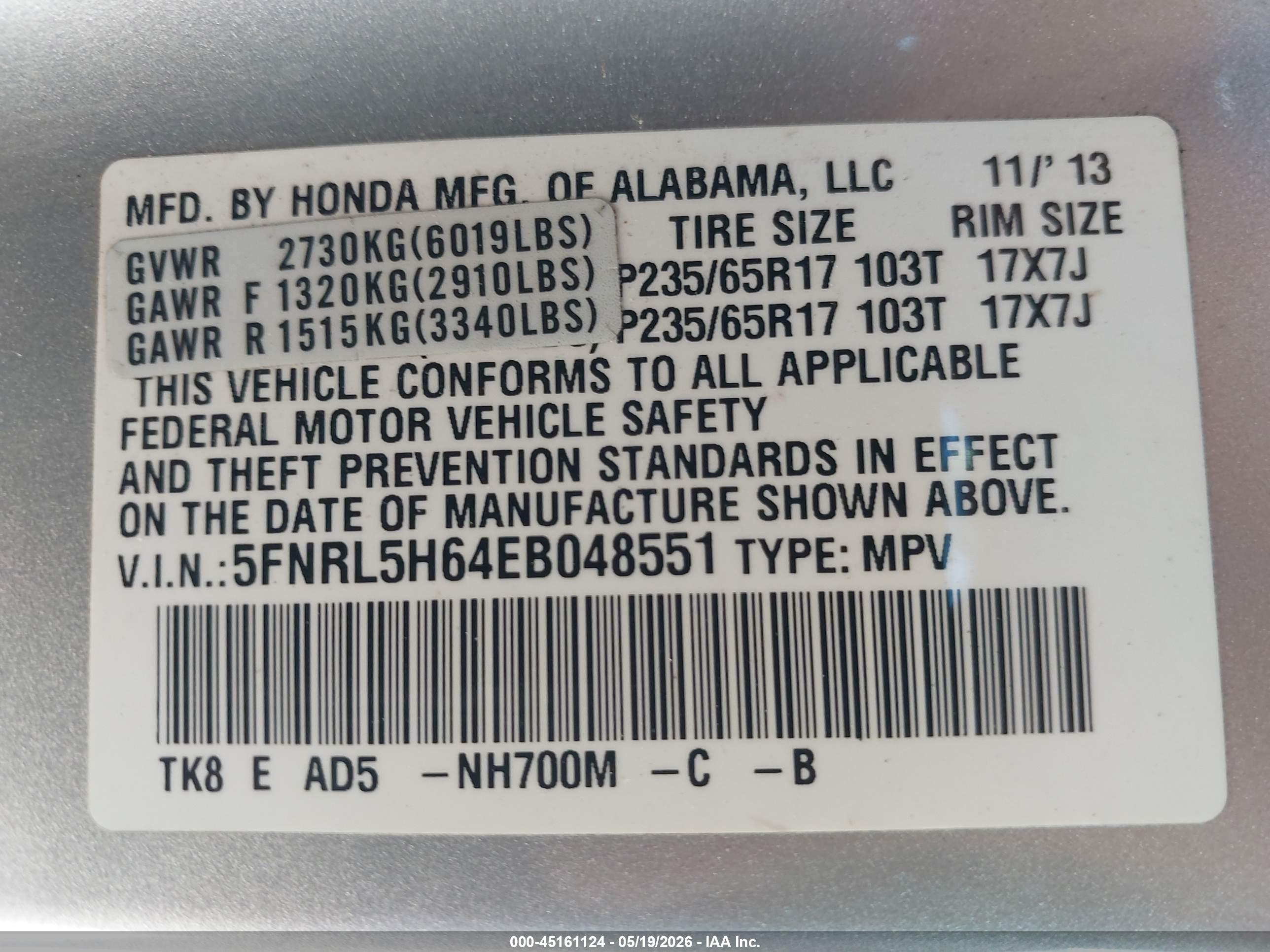HONDA ODYSSEY image 9