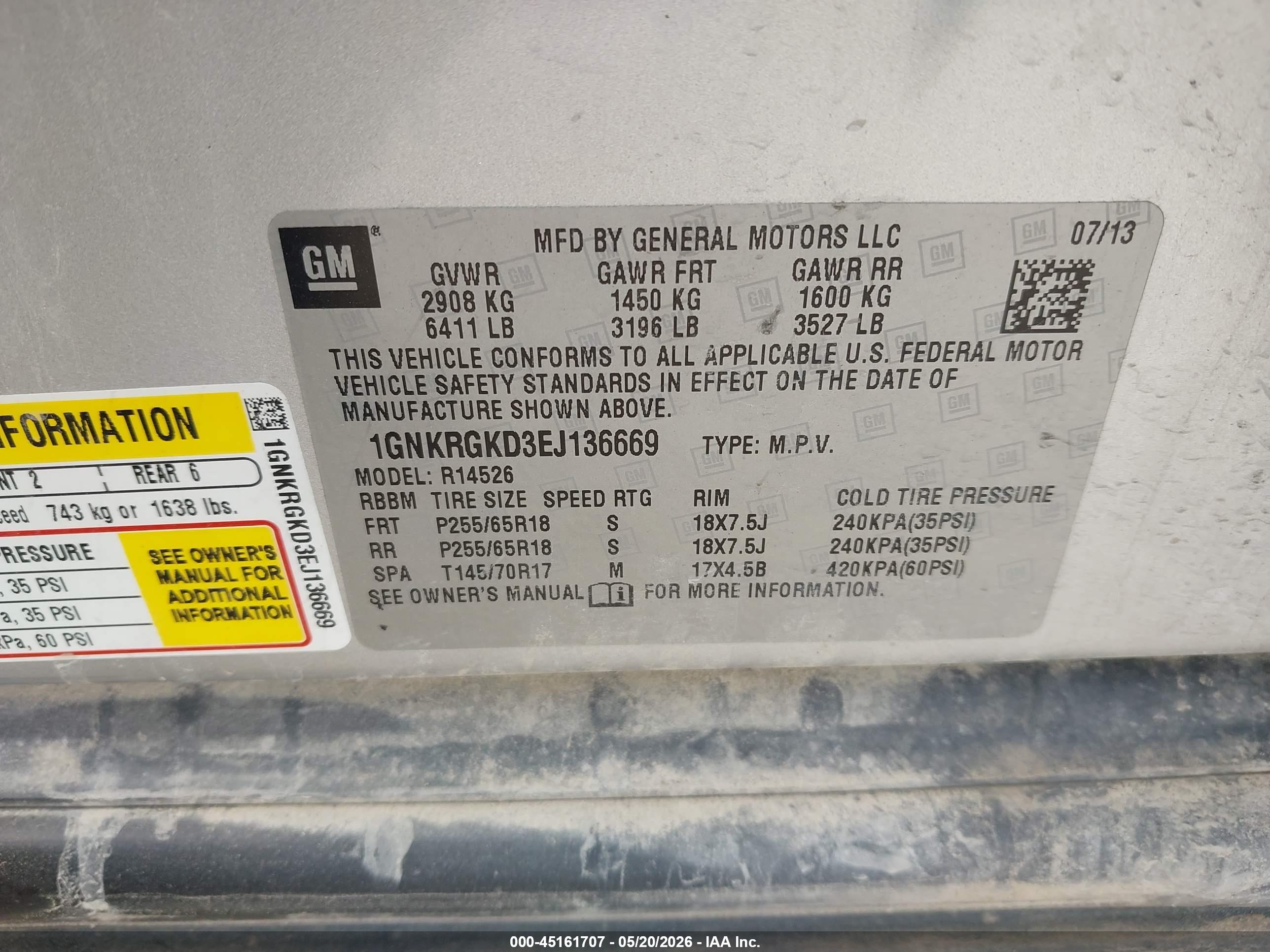 CHEVROLET TRAVERSE image 9