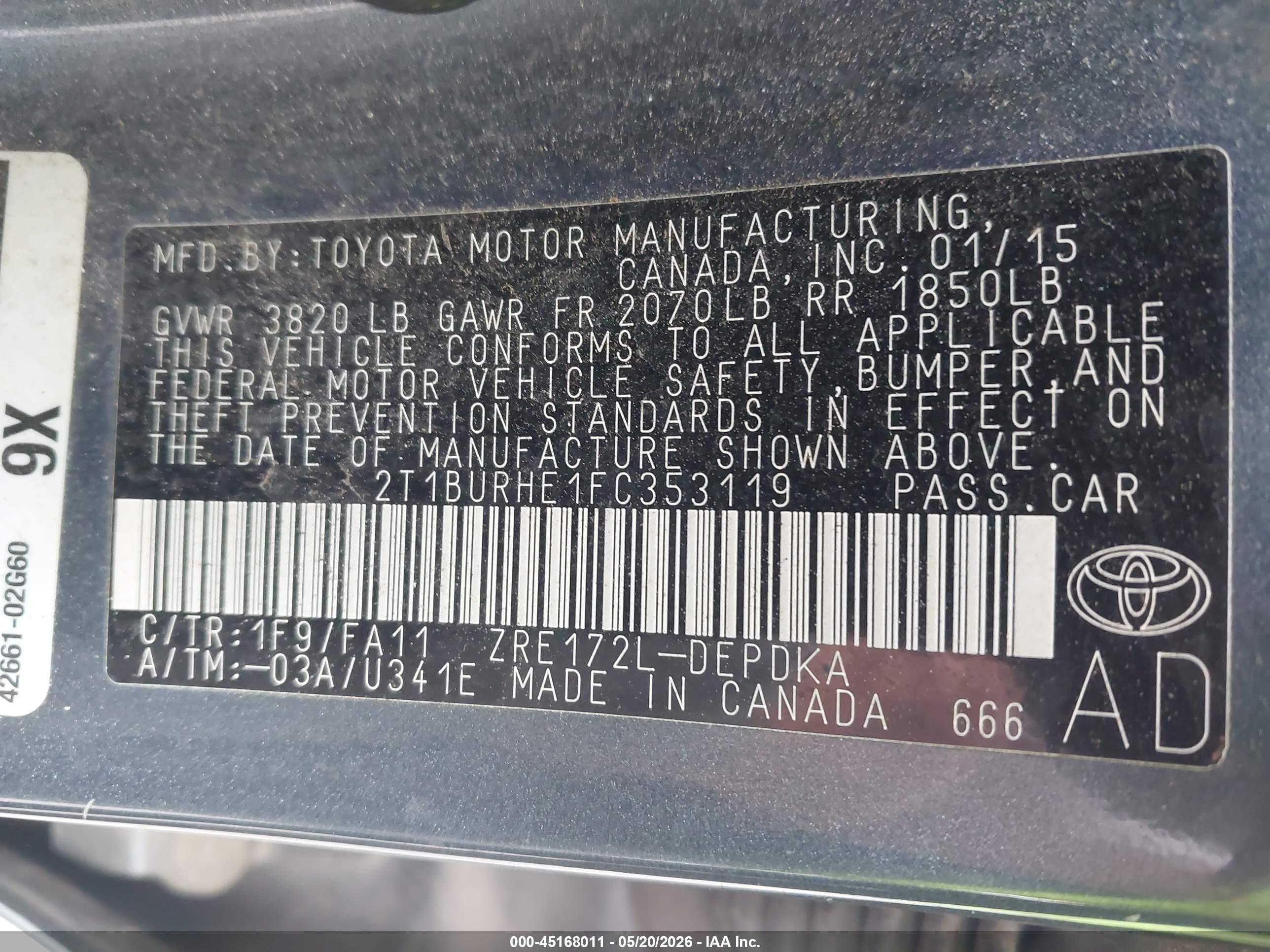 TOYOTA COROLLA image 9