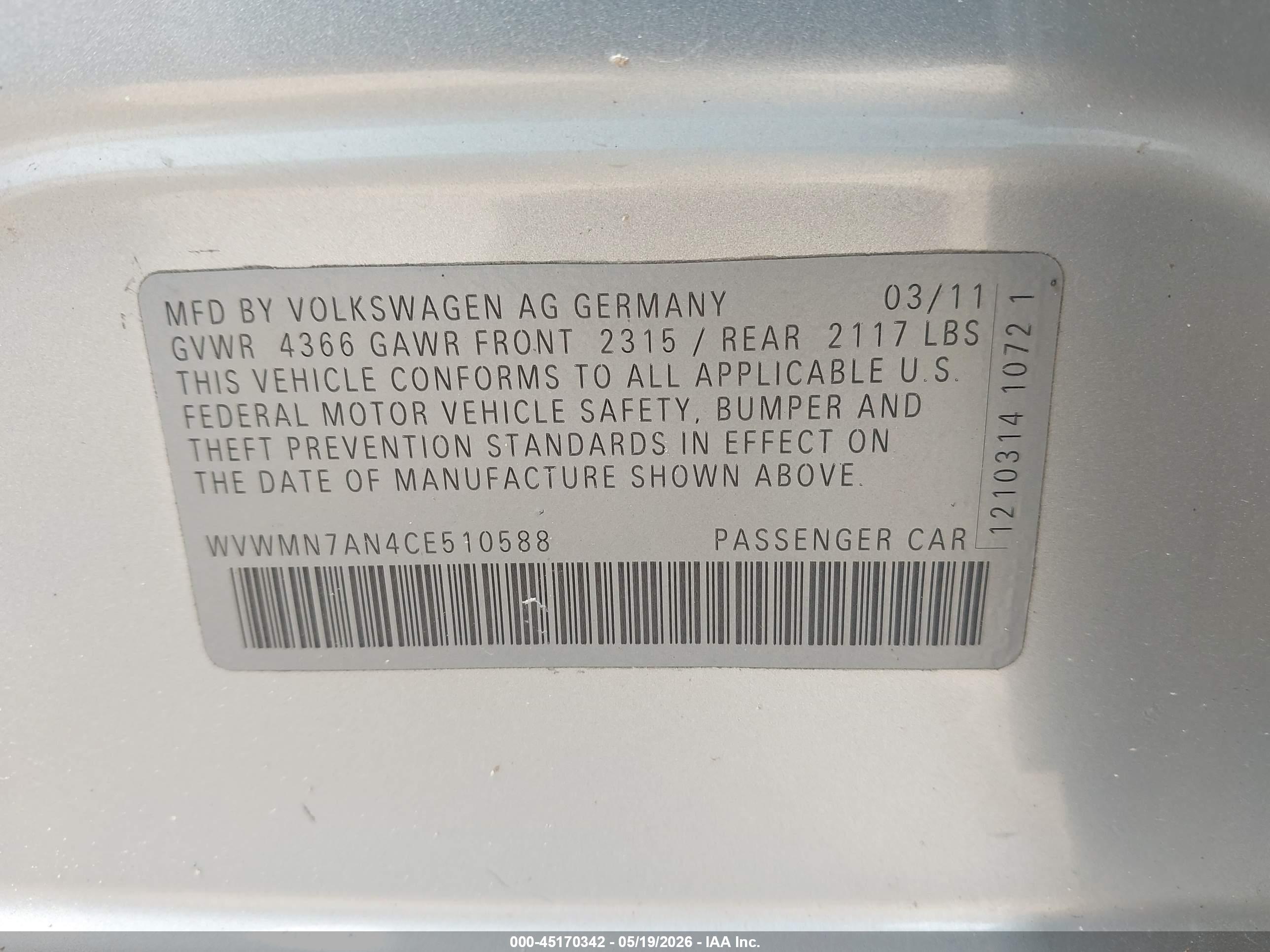 VOLKSWAGEN CC image 9