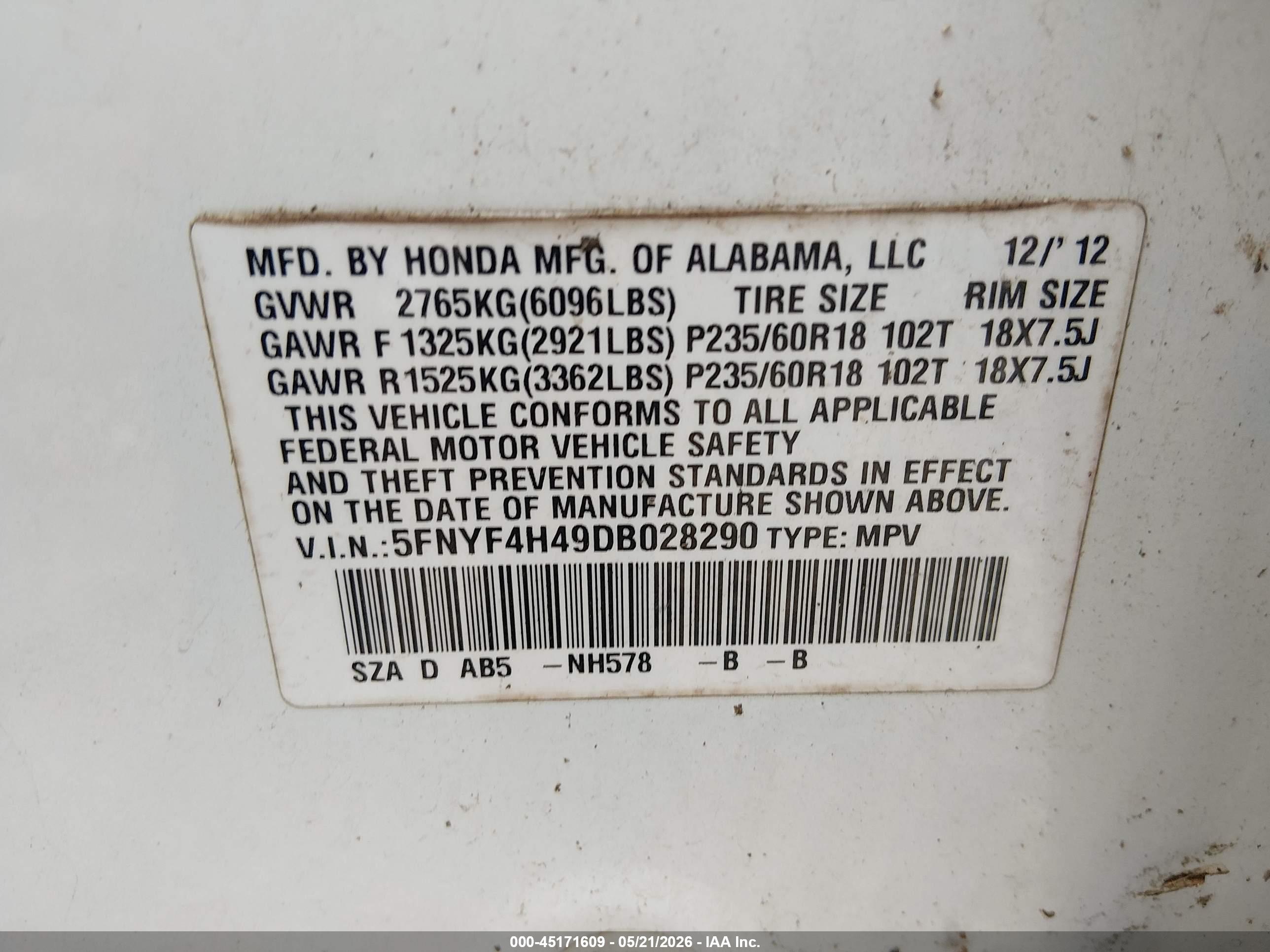 HONDA PILOT image 9