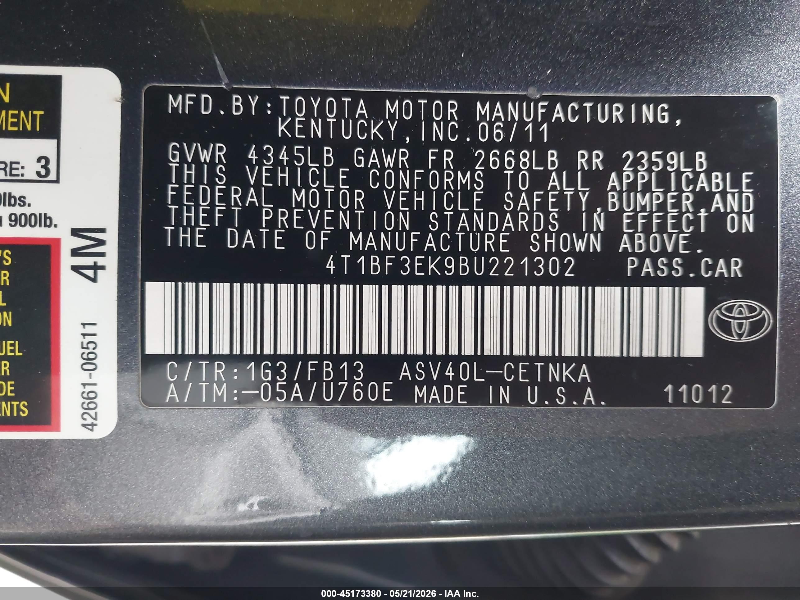 TOYOTA CAMRY image 9