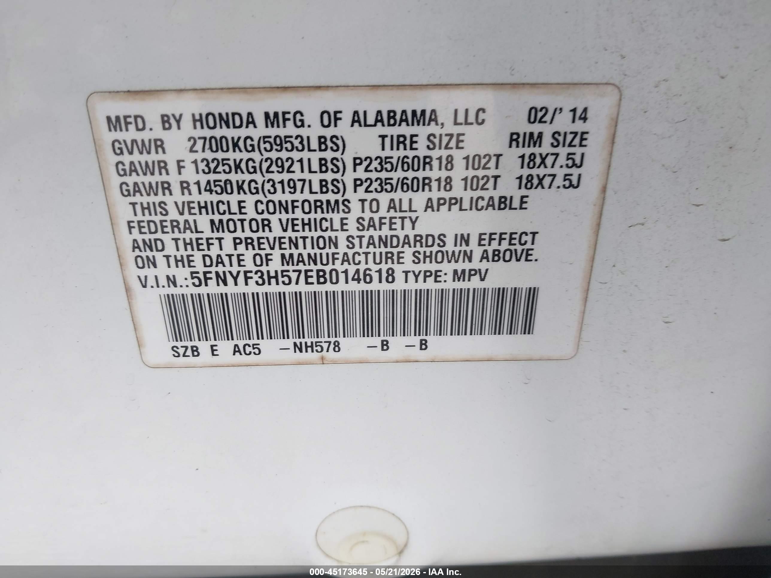HONDA PILOT image 9