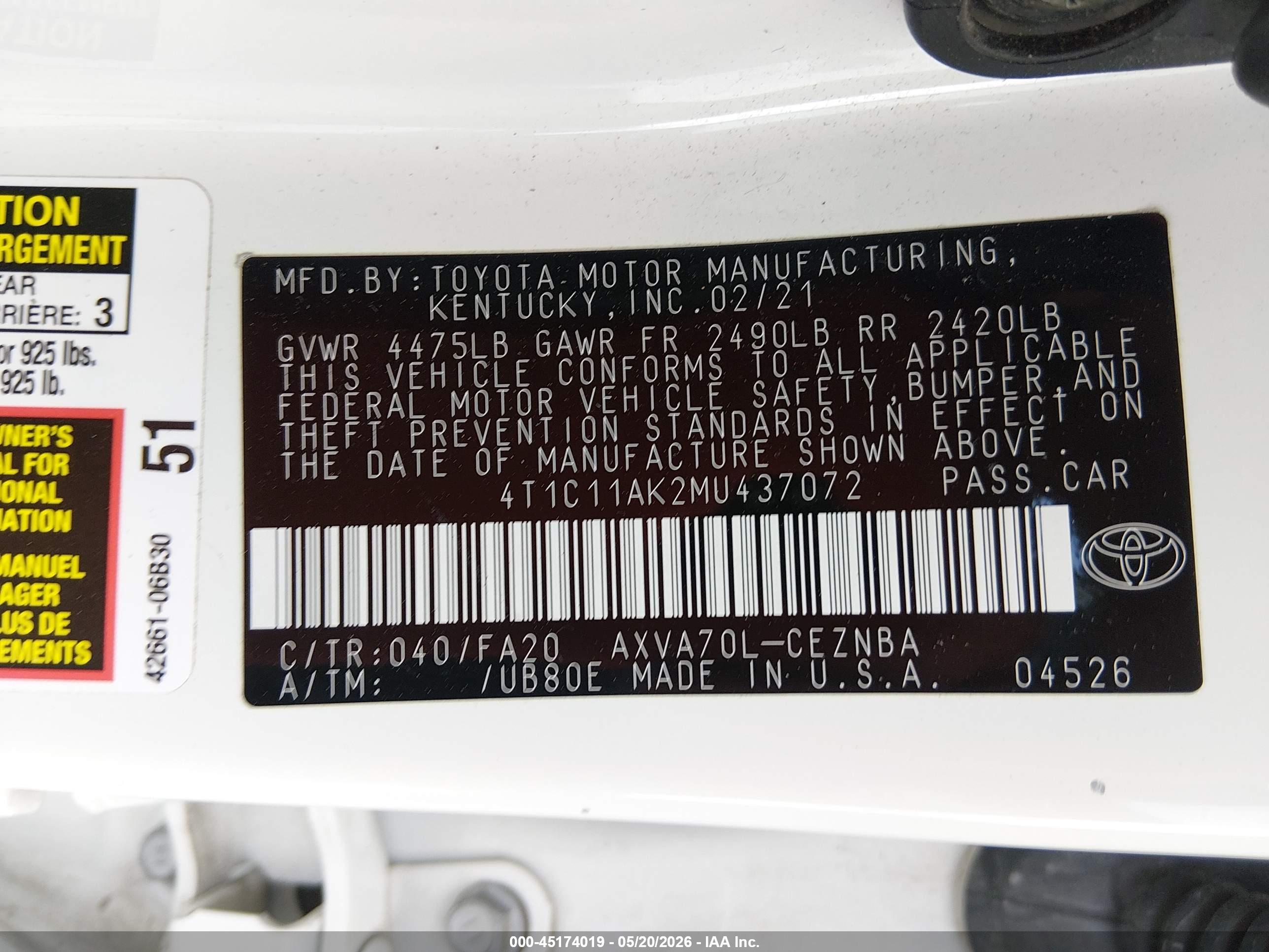 TOYOTA CAMRY image 9