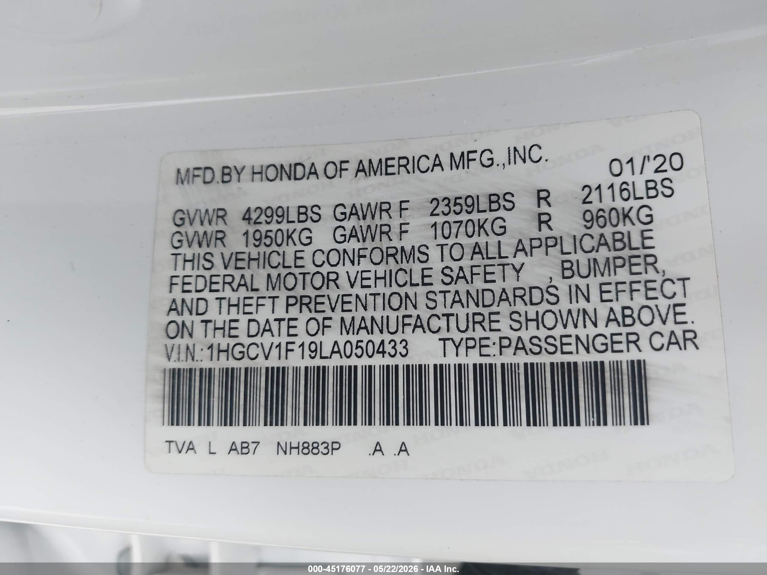 HONDA ACCORD image 9
