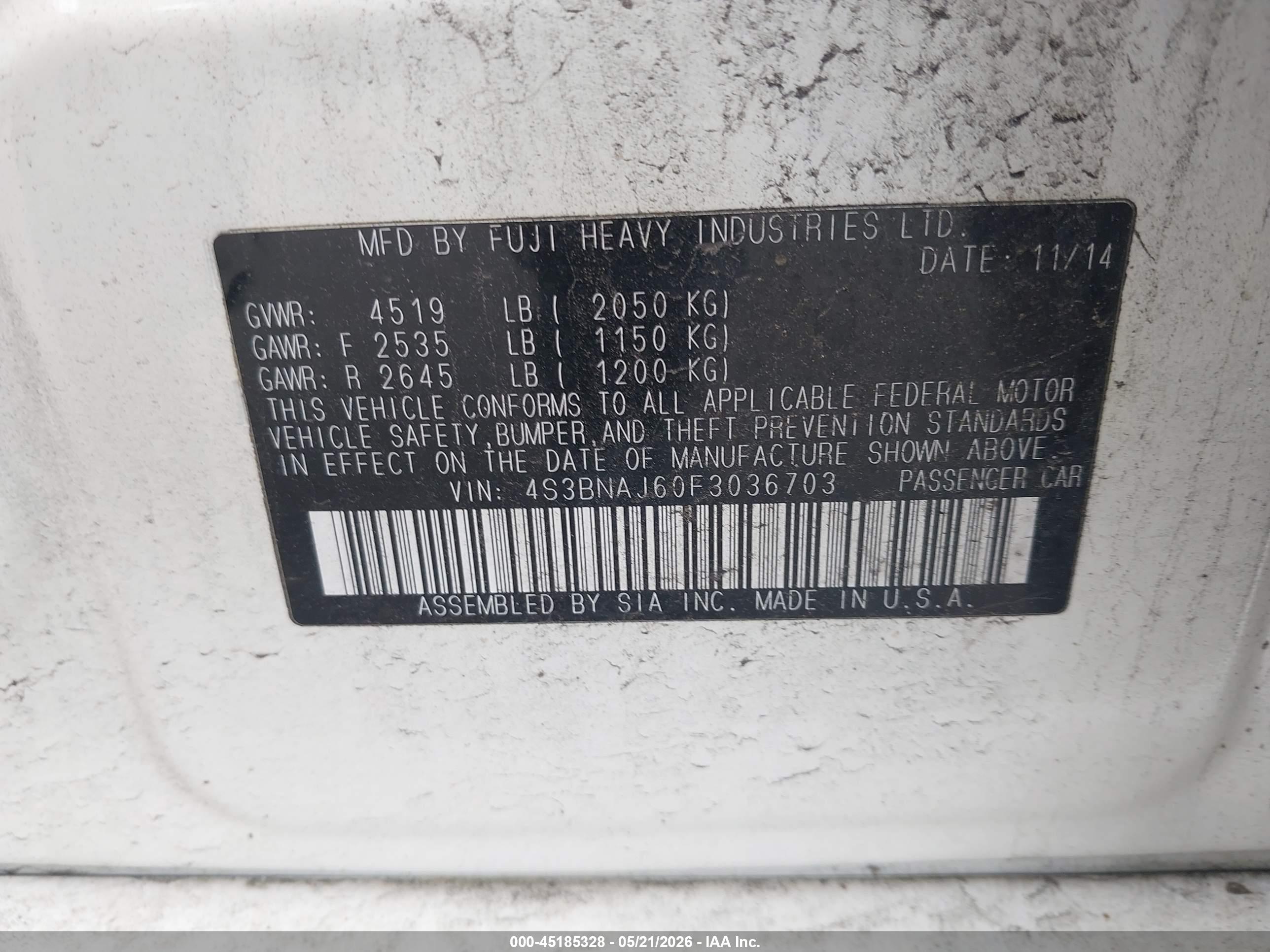 SUBARU LEGACY image 9