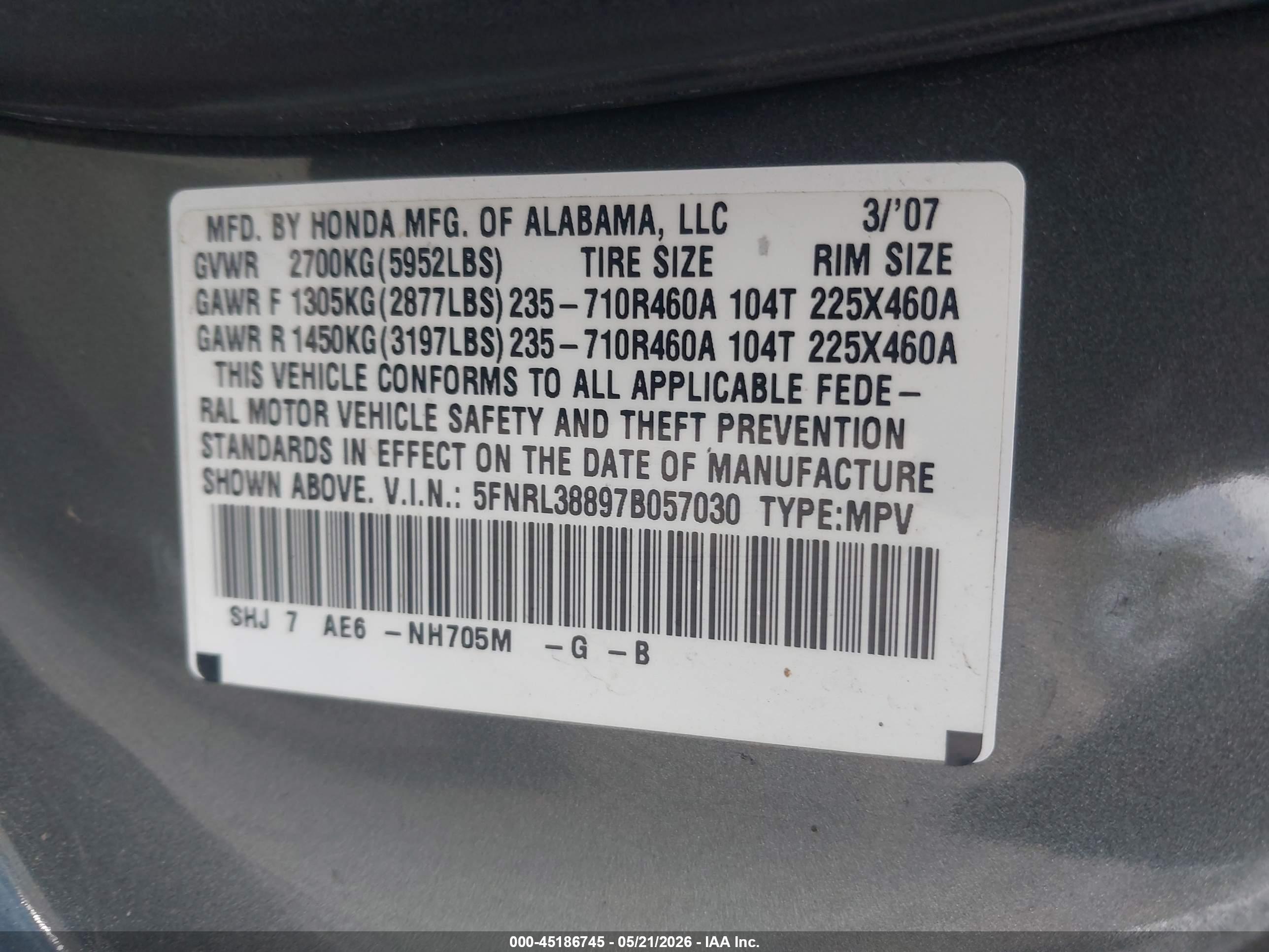 HONDA ODYSSEY image 9