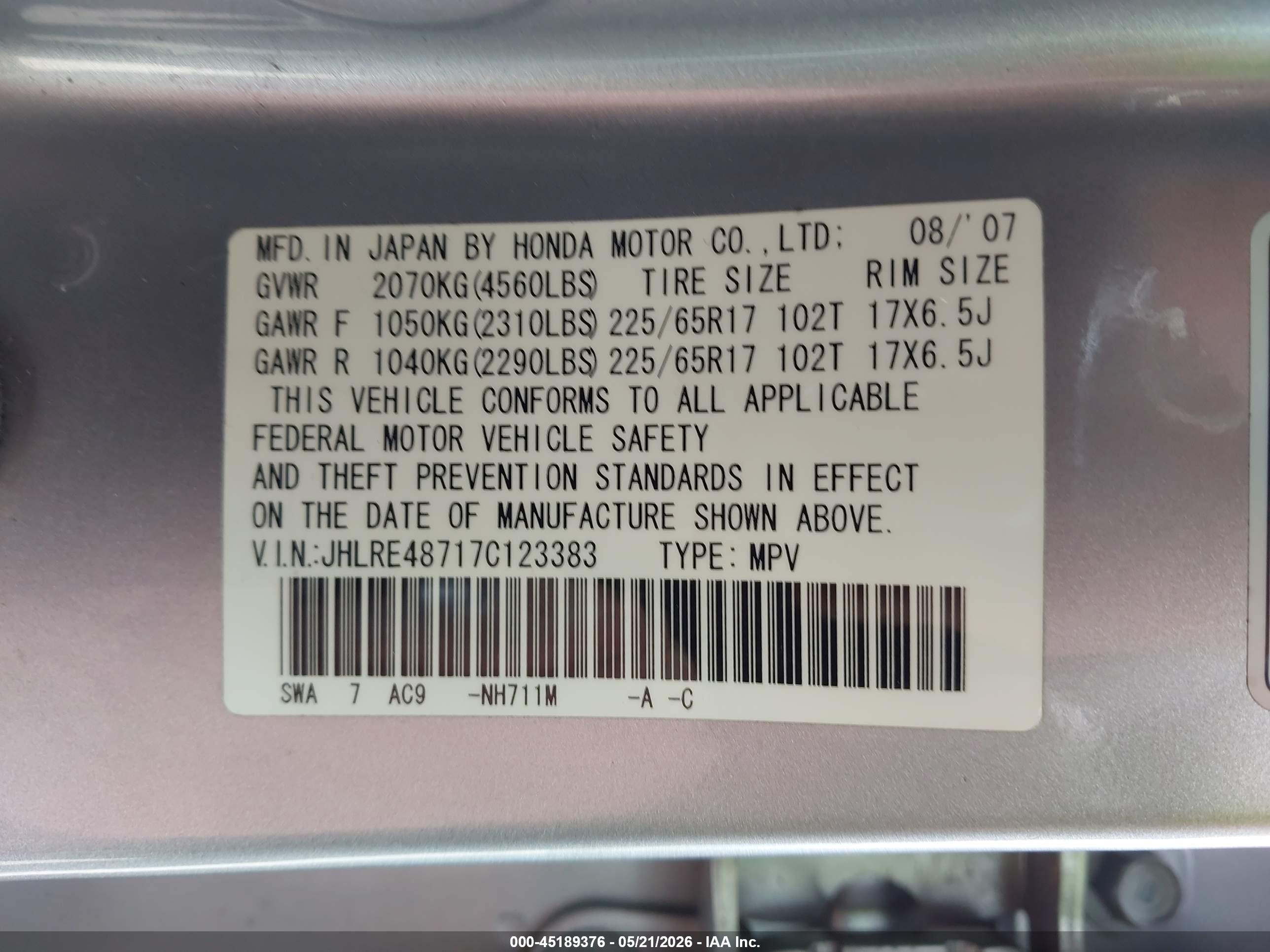 HONDA CR-V image 9