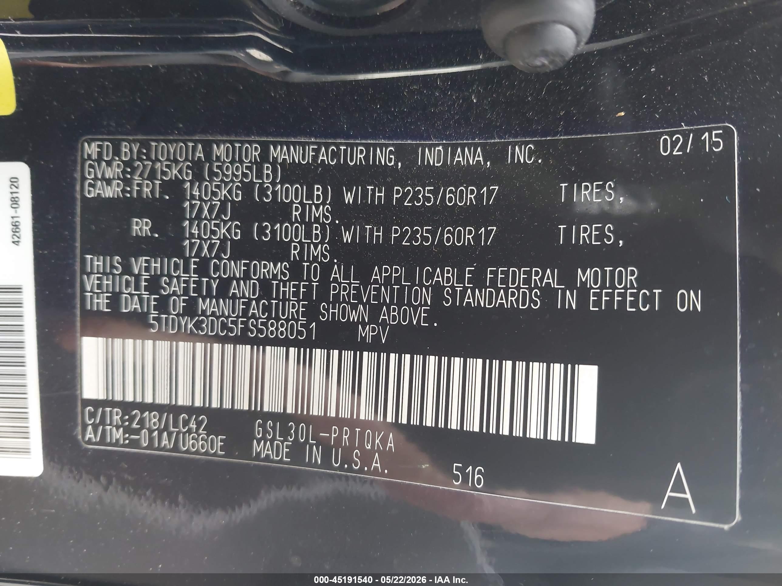 TOYOTA SIENNA image 9