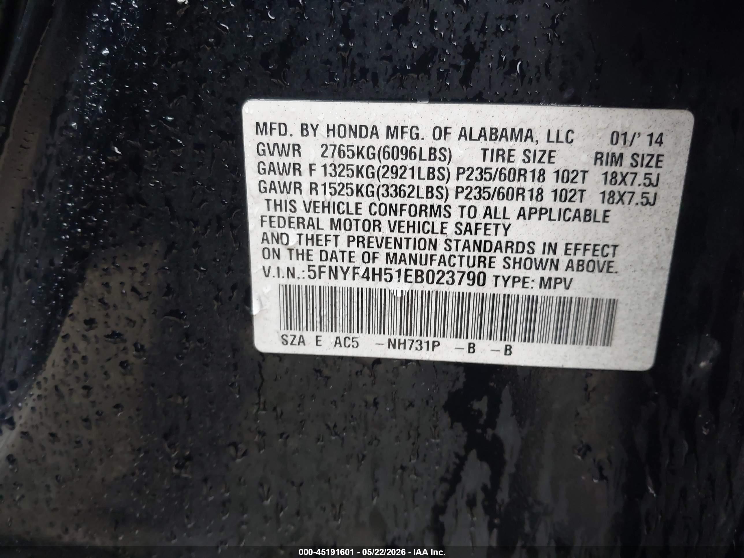 HONDA PILOT image 9