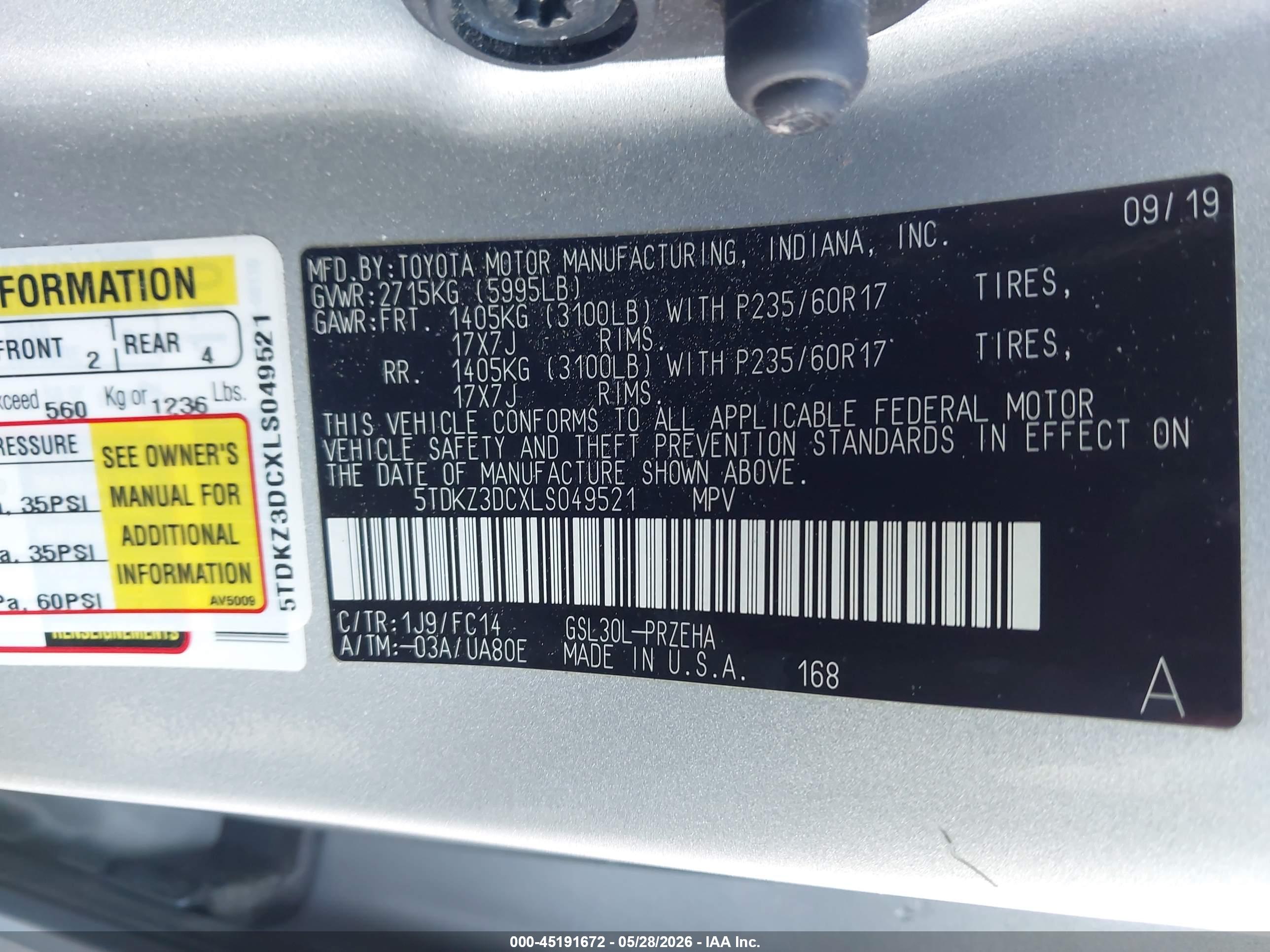 TOYOTA SIENNA image 9