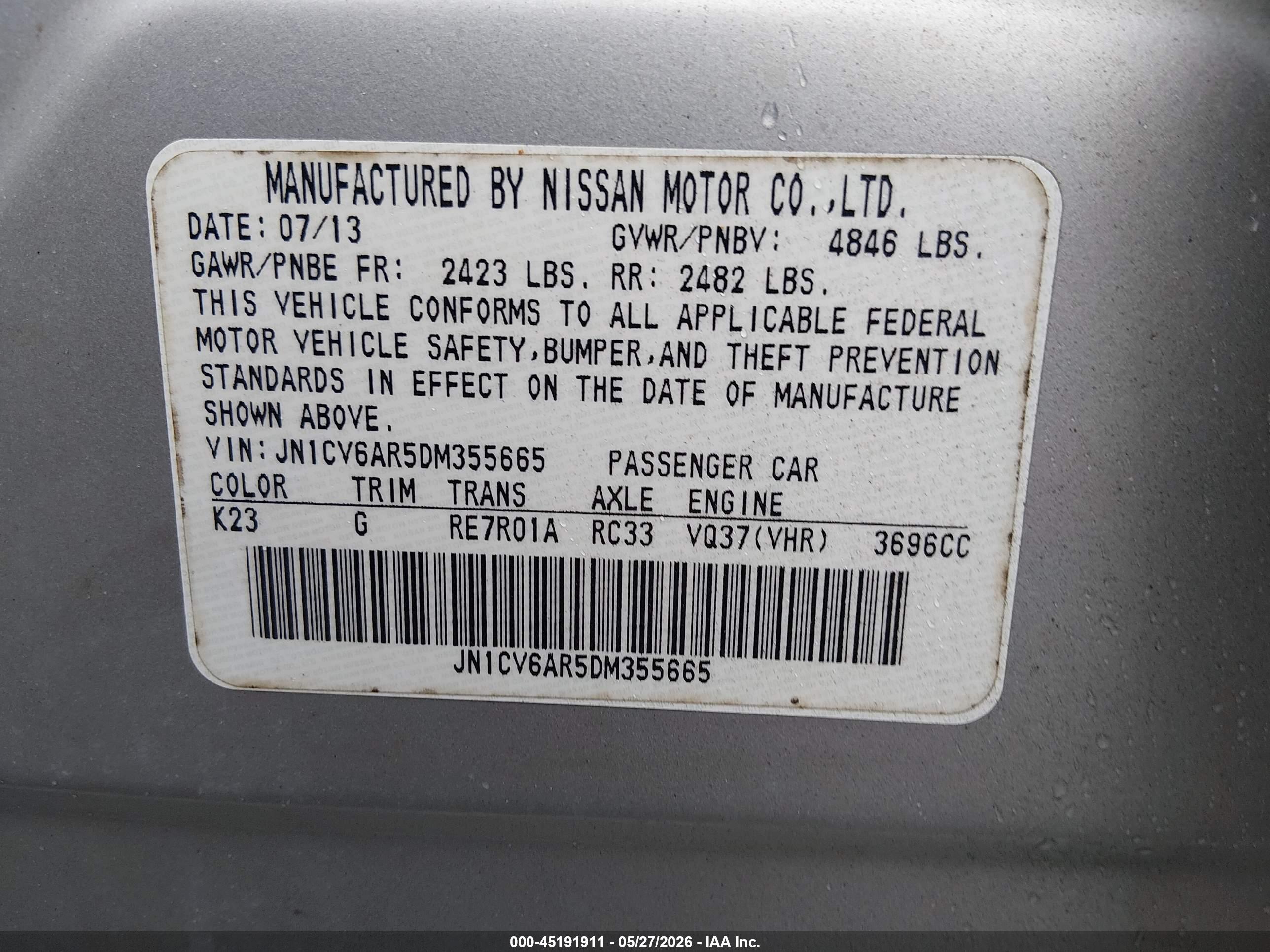 INFINITI G37X image 9