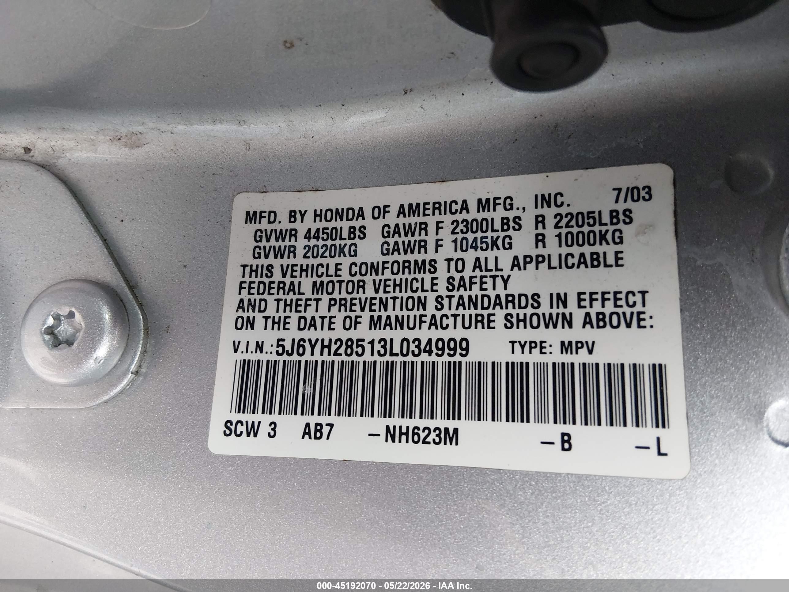 HONDA ELEMENT image 9