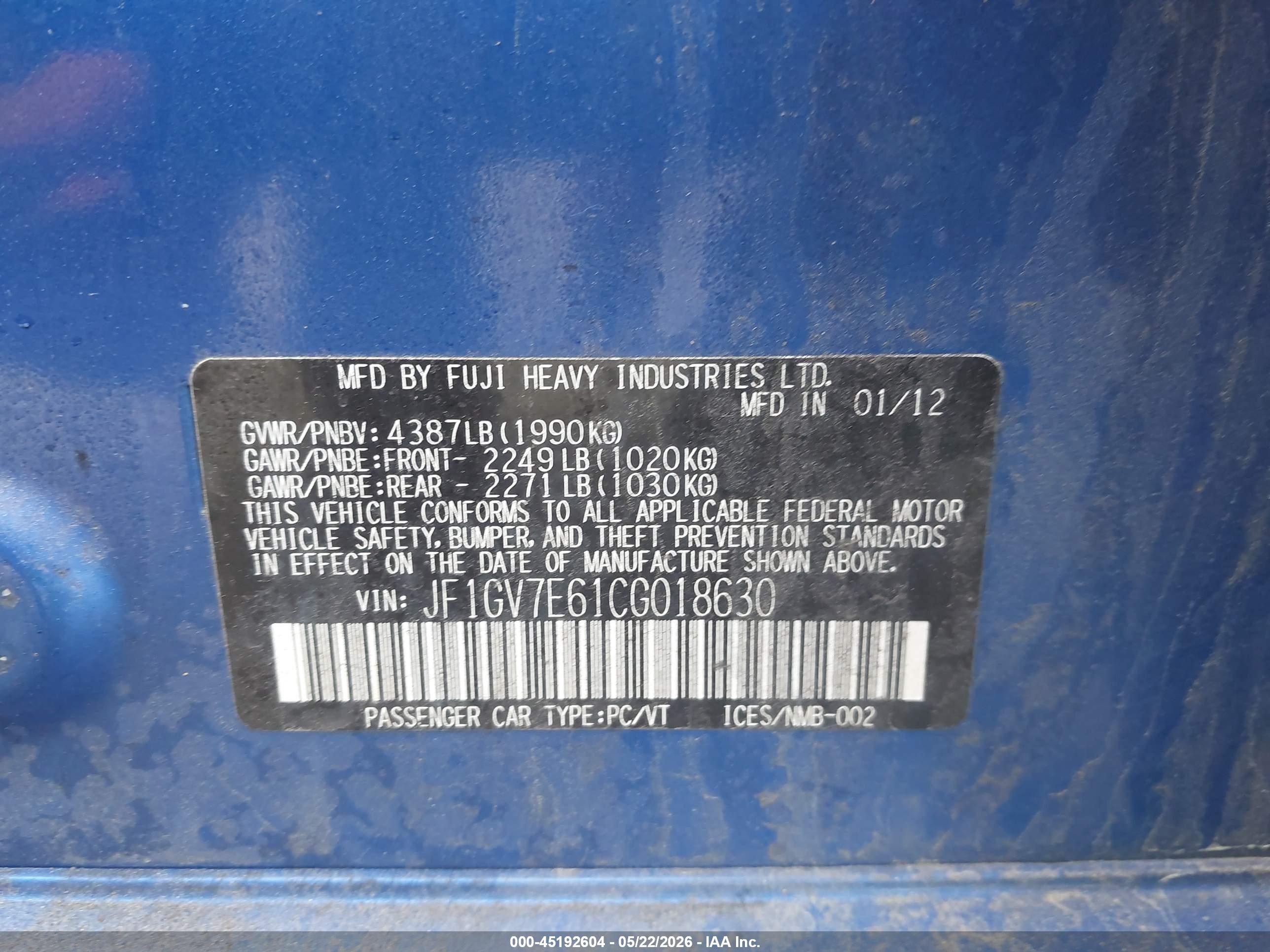 SUBARU IMPREZA image 9