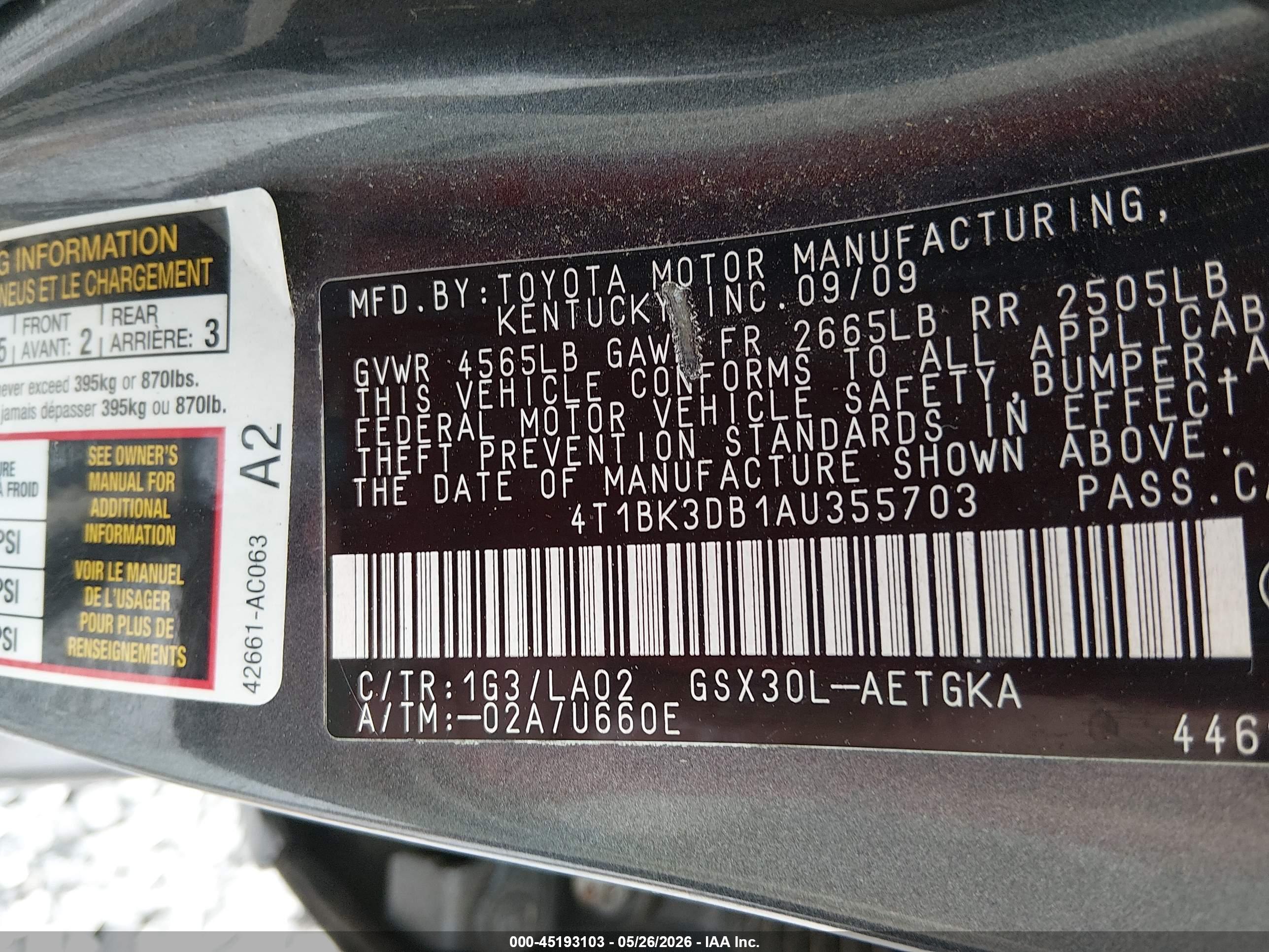 TOYOTA AVALON image 9