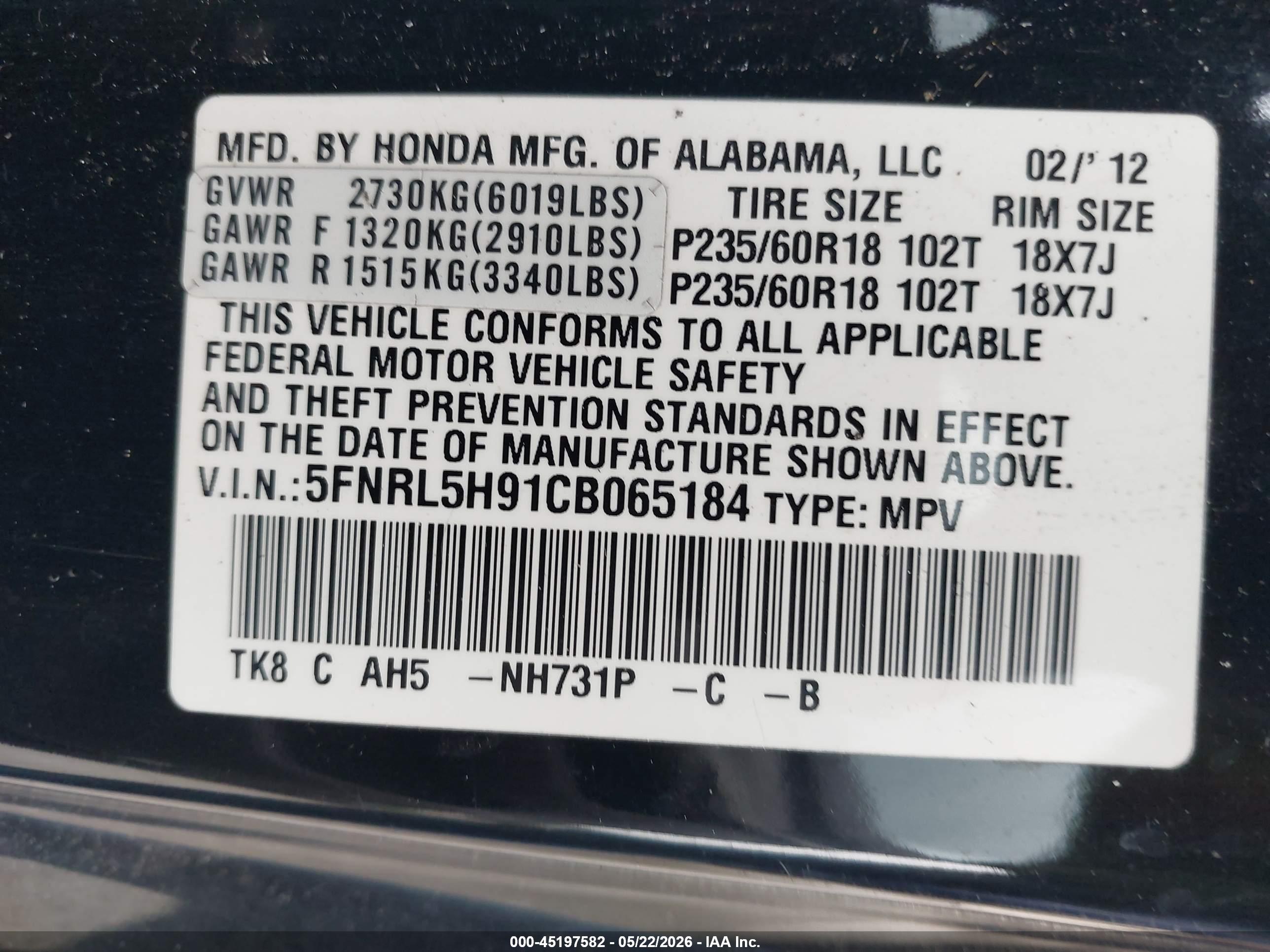 HONDA ODYSSEY image 9