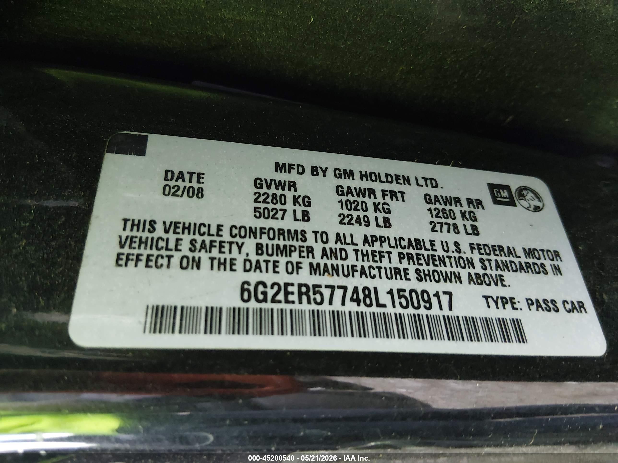 PONTIAC G8 image 9