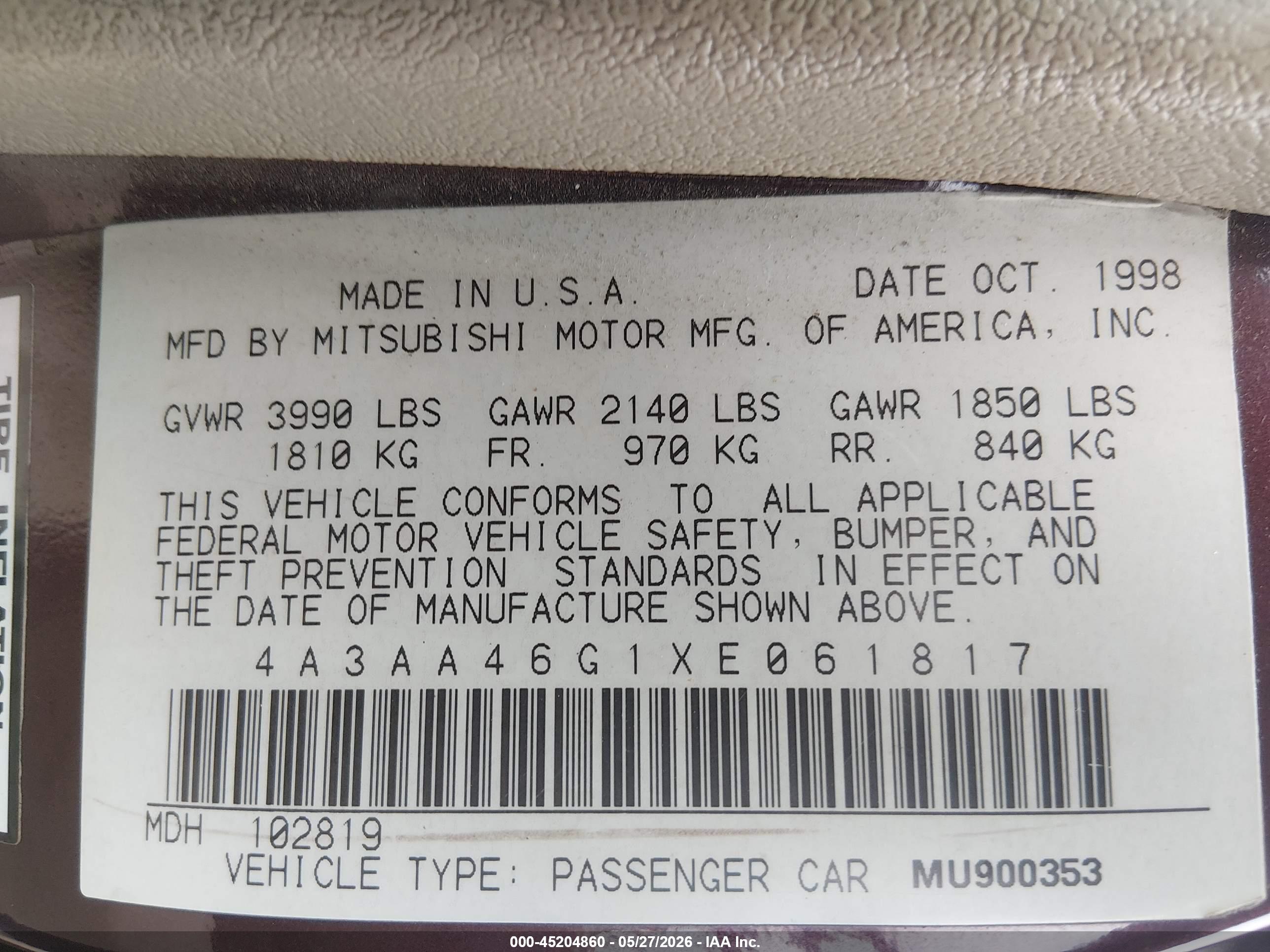MITSUBISHI GALANT image 9