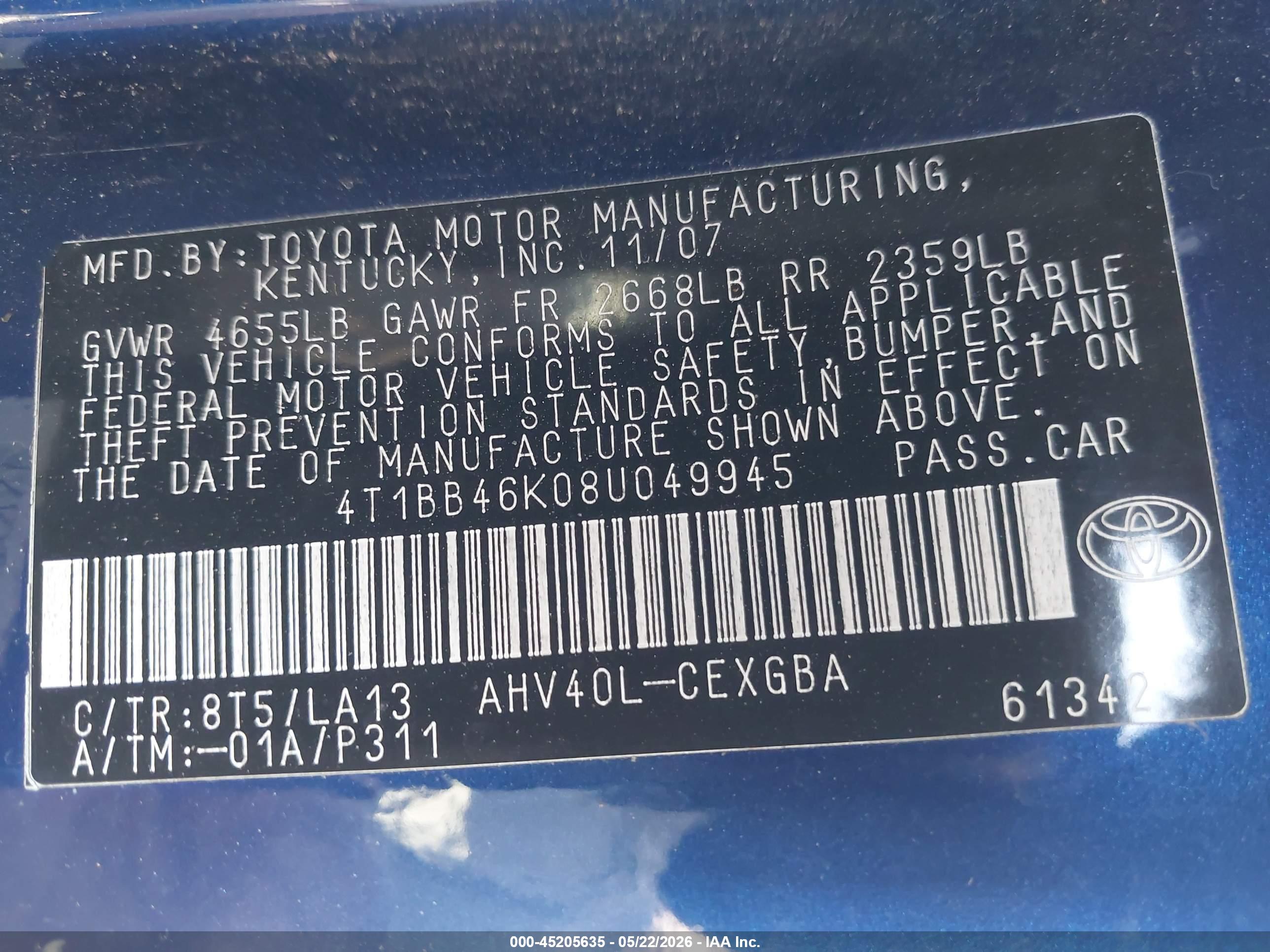 TOYOTA CAMRY image 9
