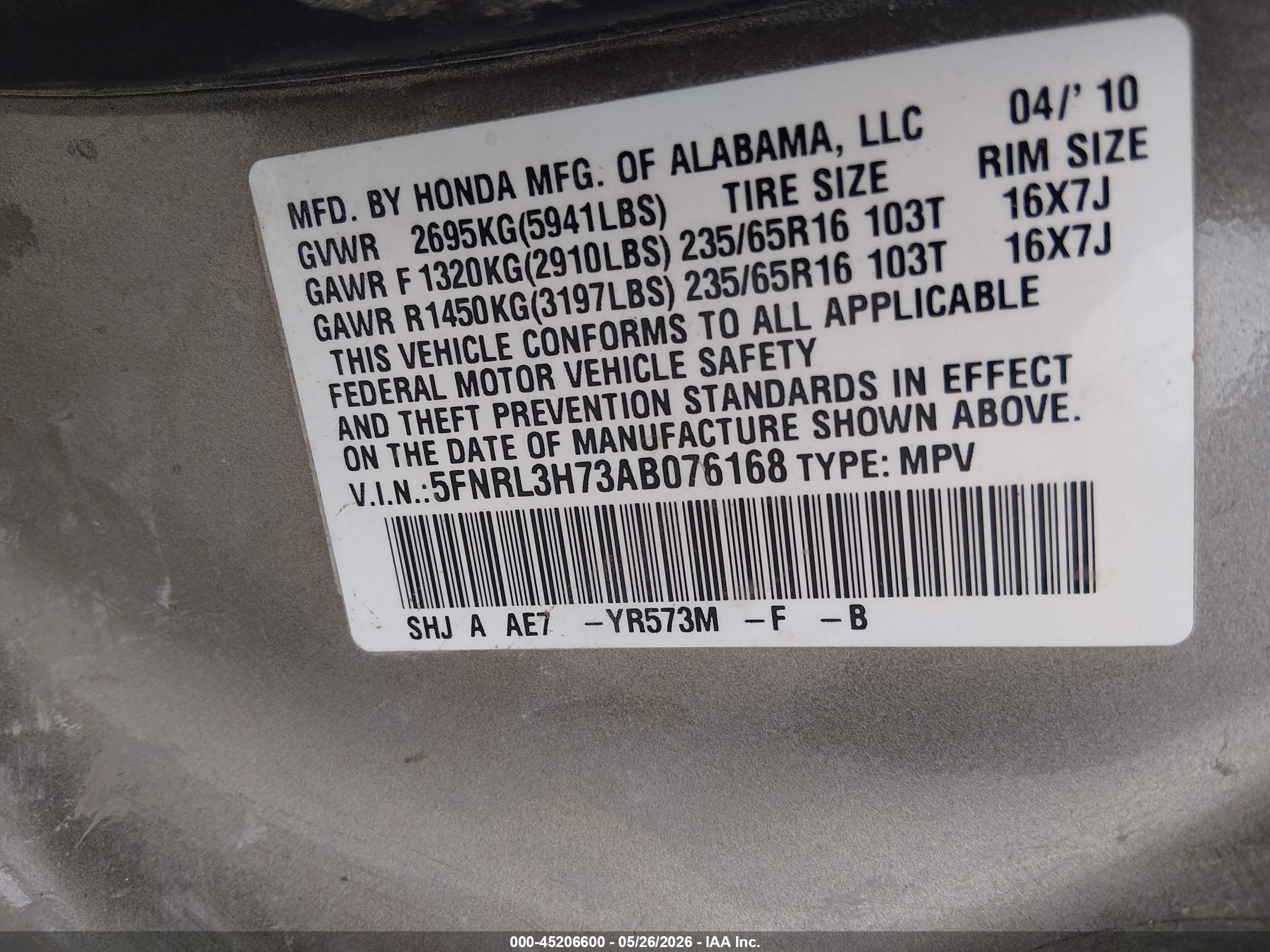 HONDA ODYSSEY image 9