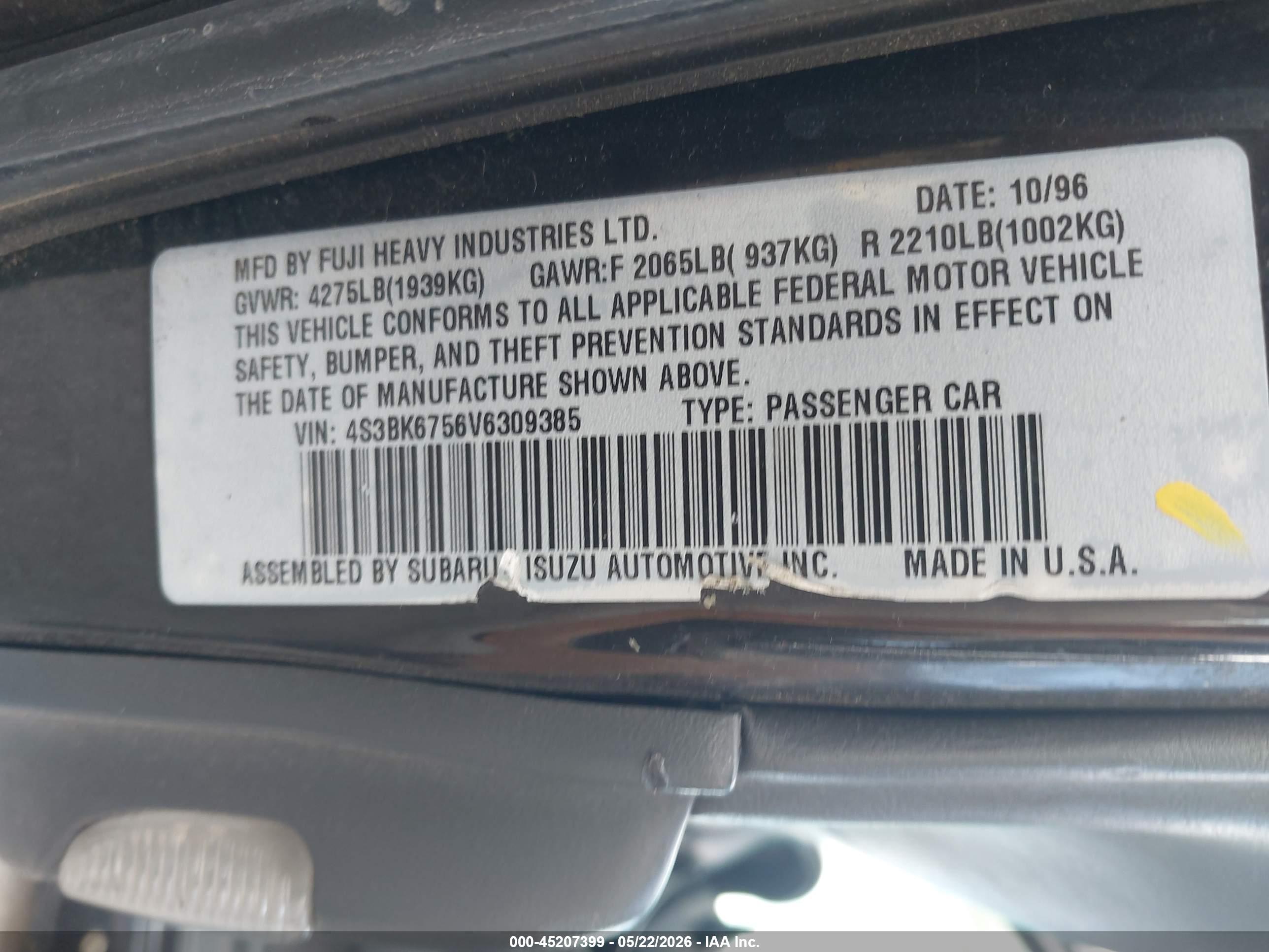SUBARU LEGACY image 9