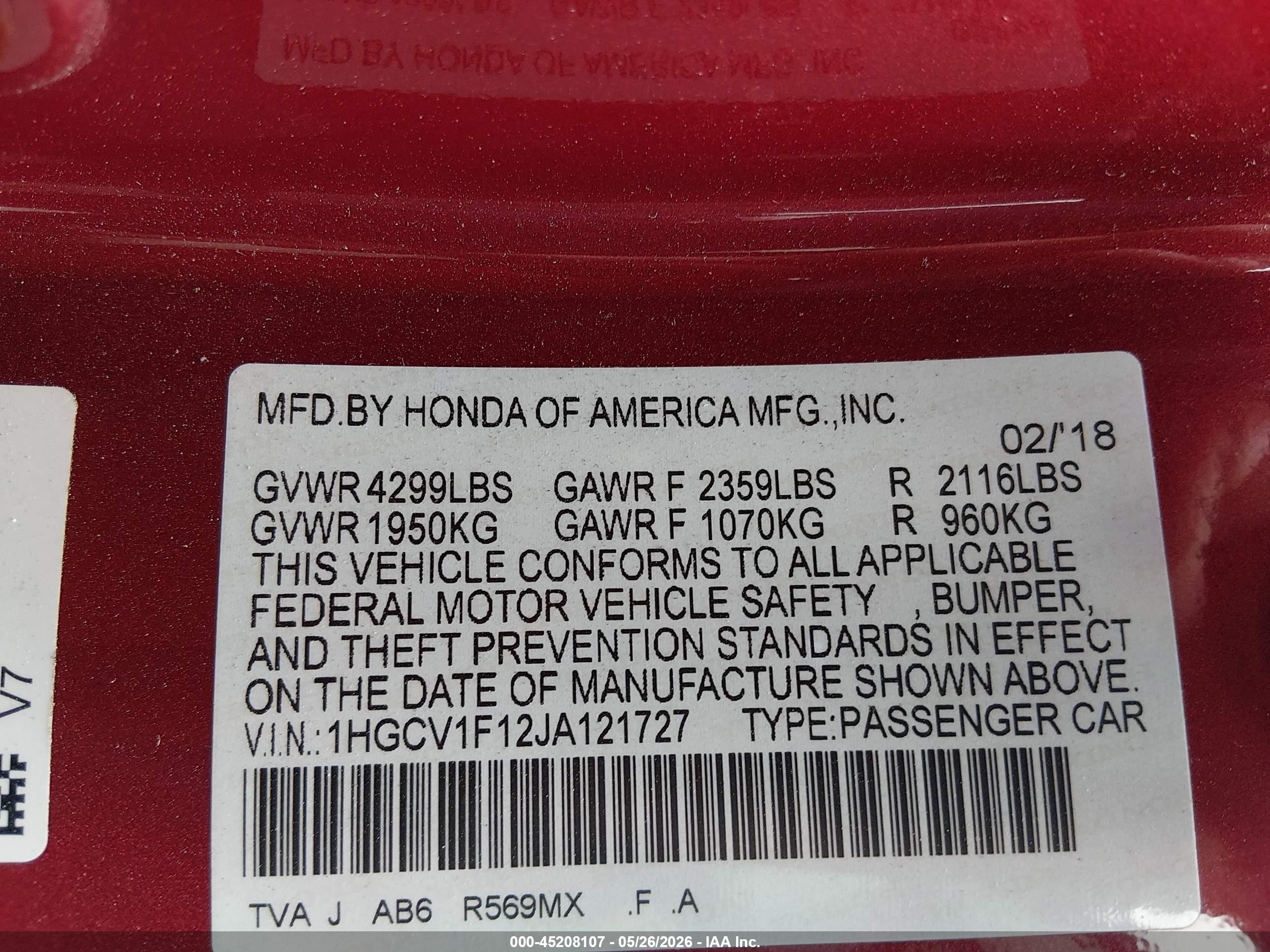 HONDA ACCORD image 9