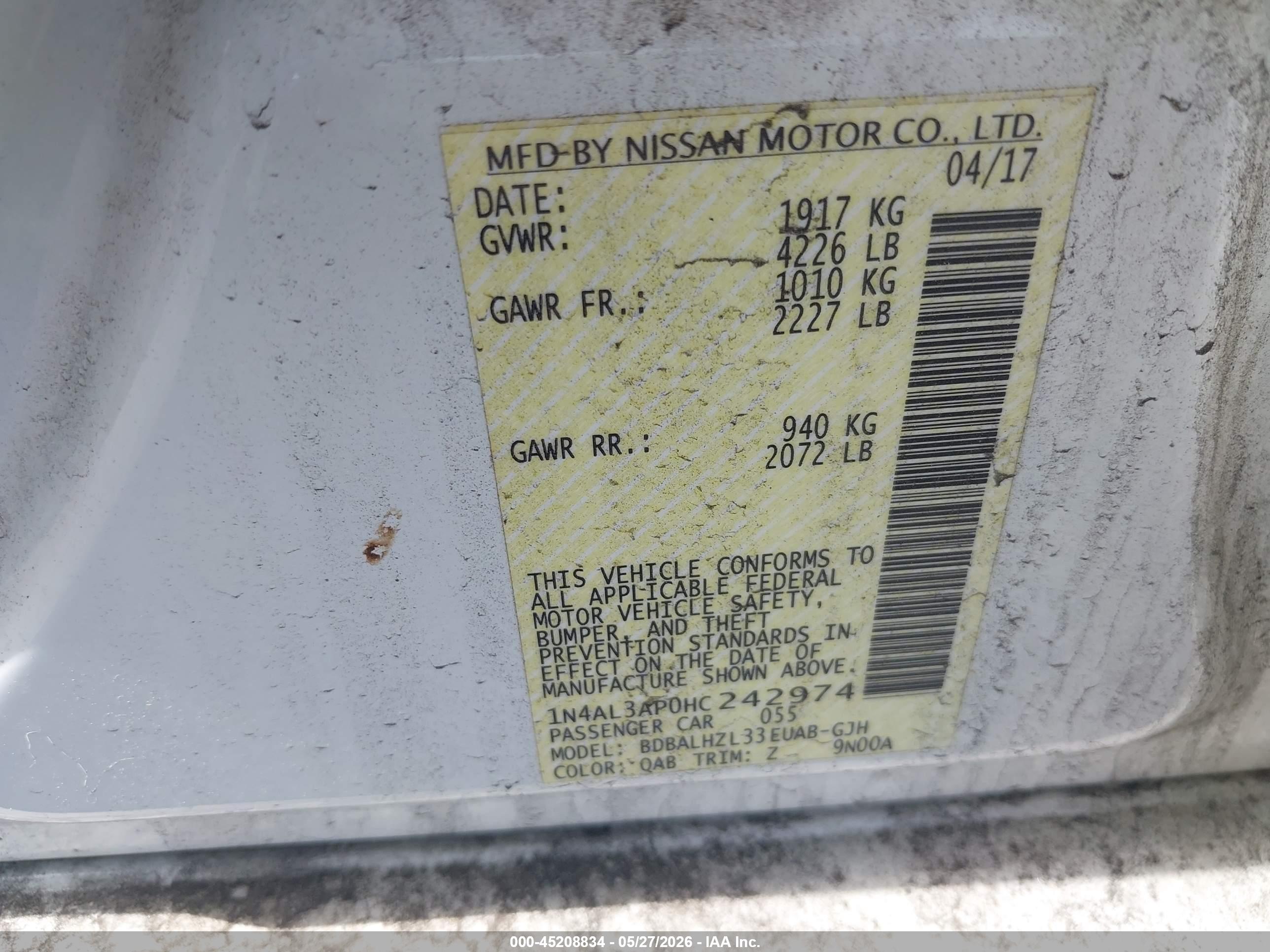 NISSAN ALTIMA image 9