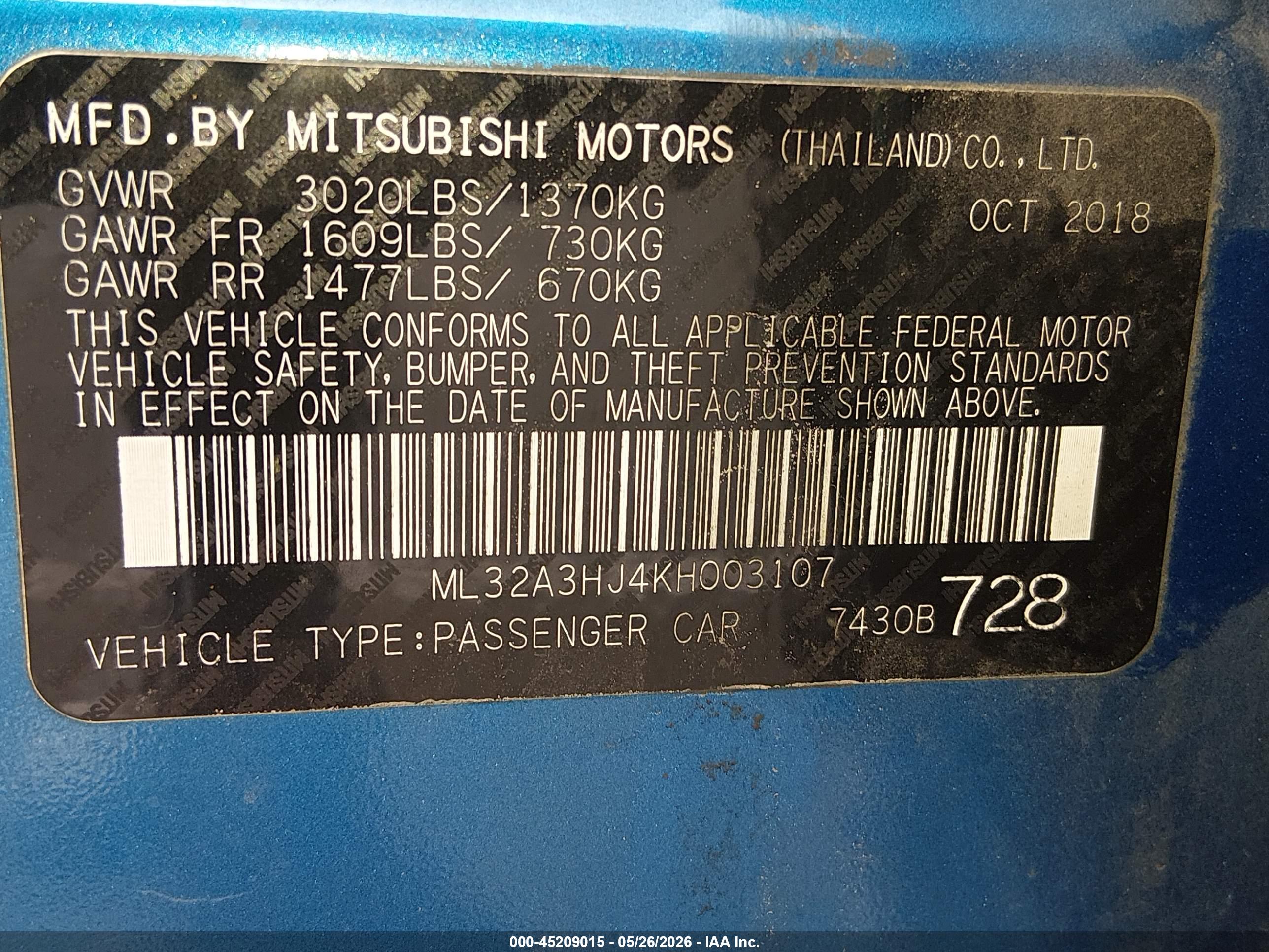 MITSUBISHI MIRAGE image 9