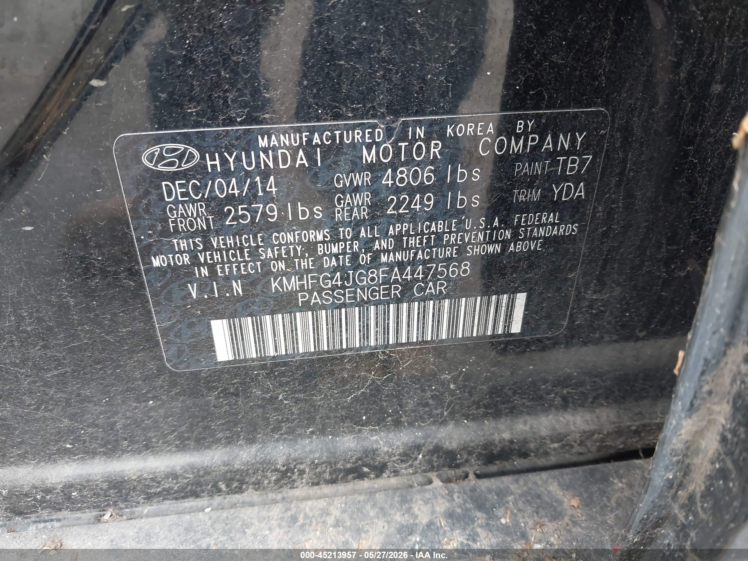 HYUNDAI AZERA image 9