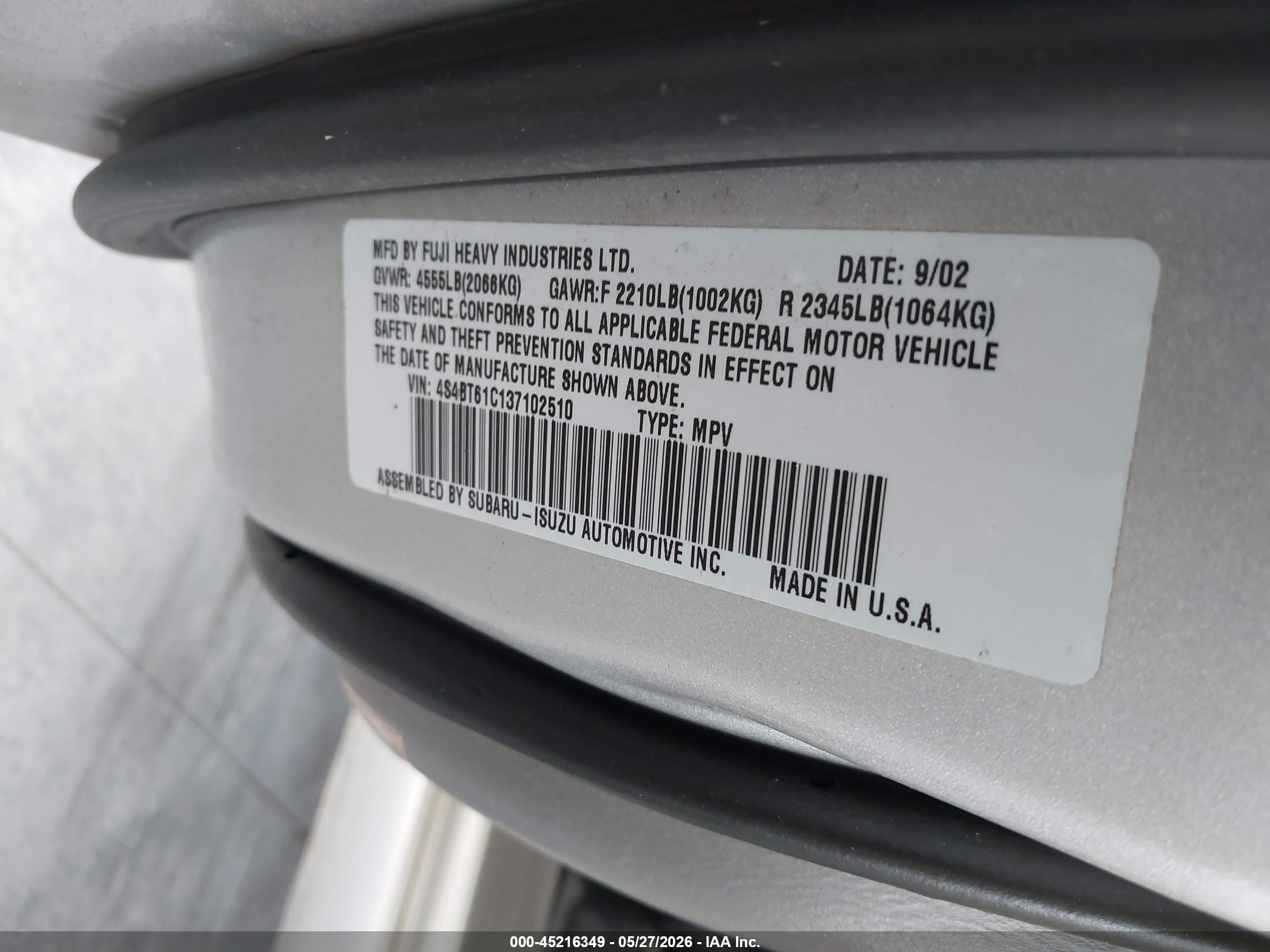 SUBARU BAJA image 9