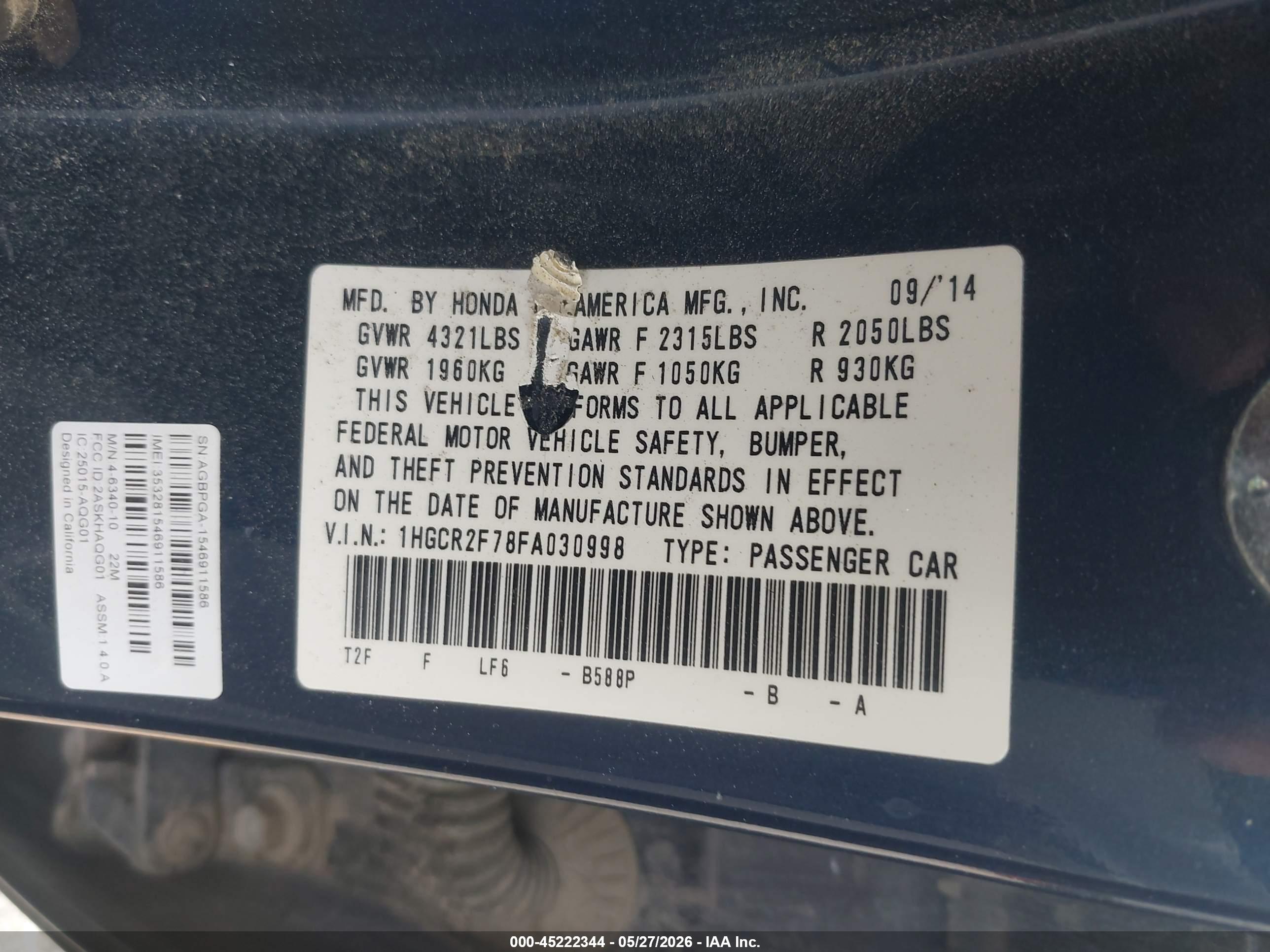 HONDA ACCORD image 9