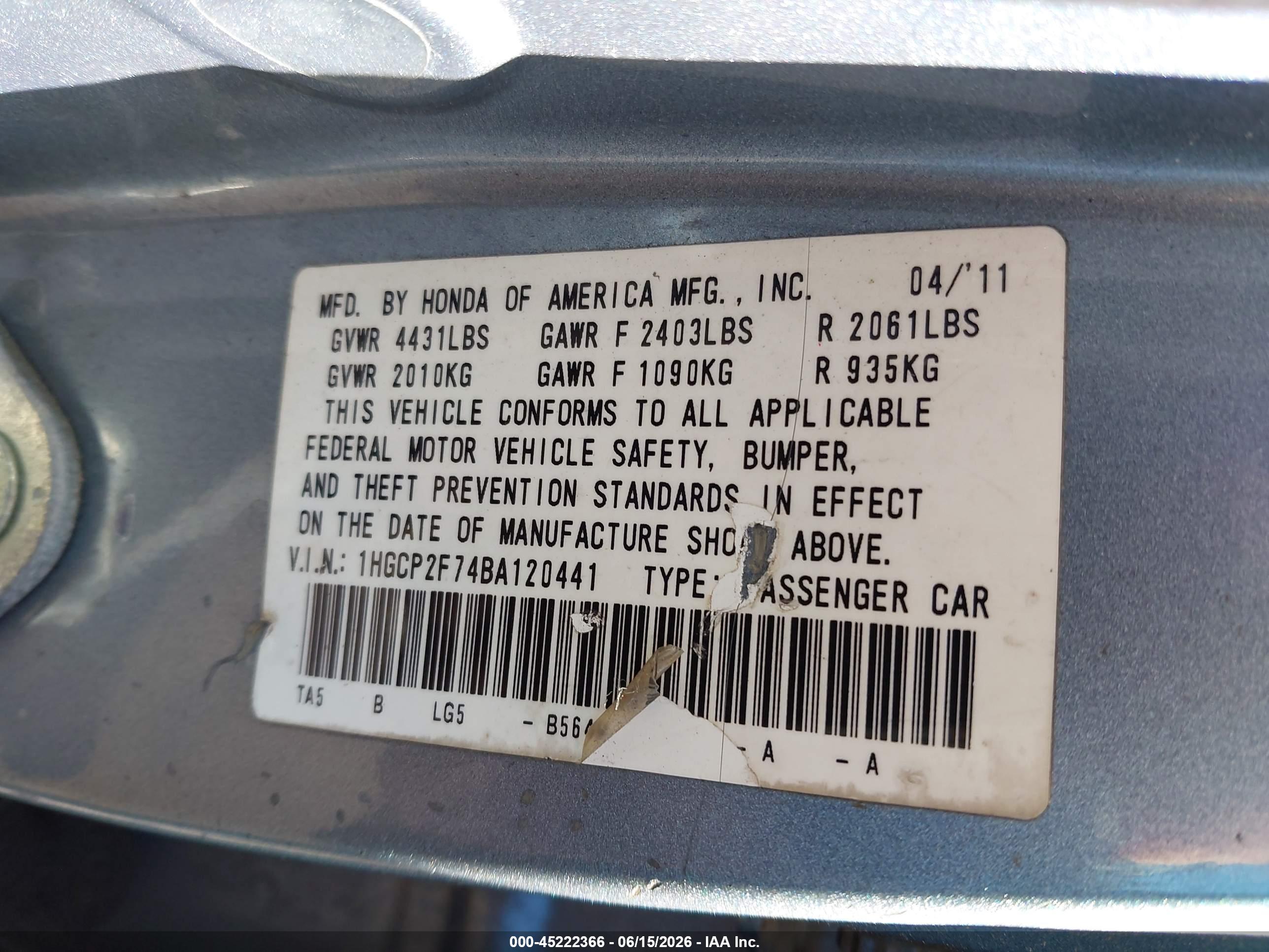 HONDA ACCORD image 9