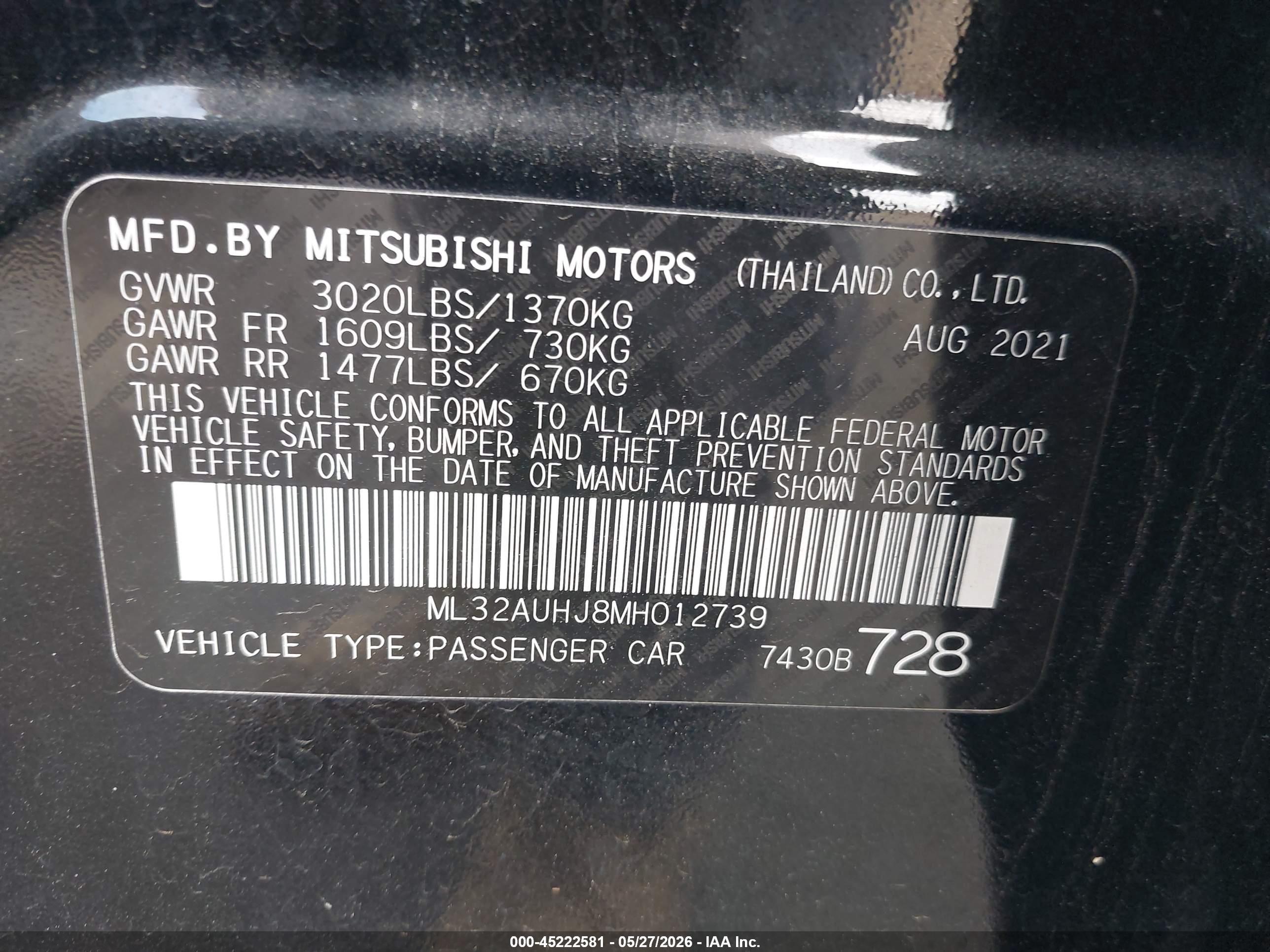 MITSUBISHI MIRAGE image 9