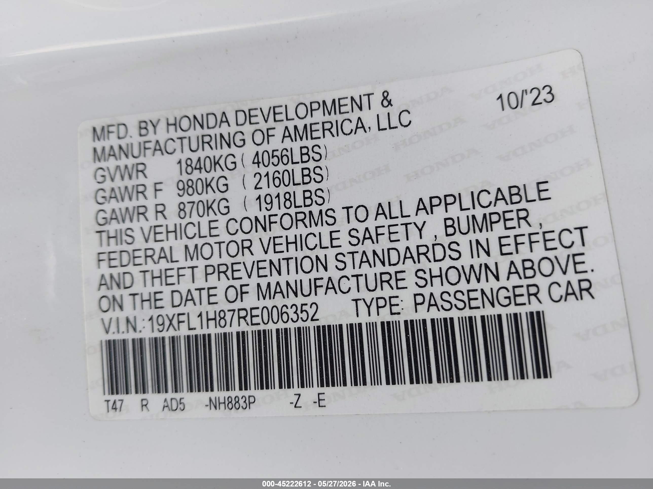 HONDA CIVIC image 9