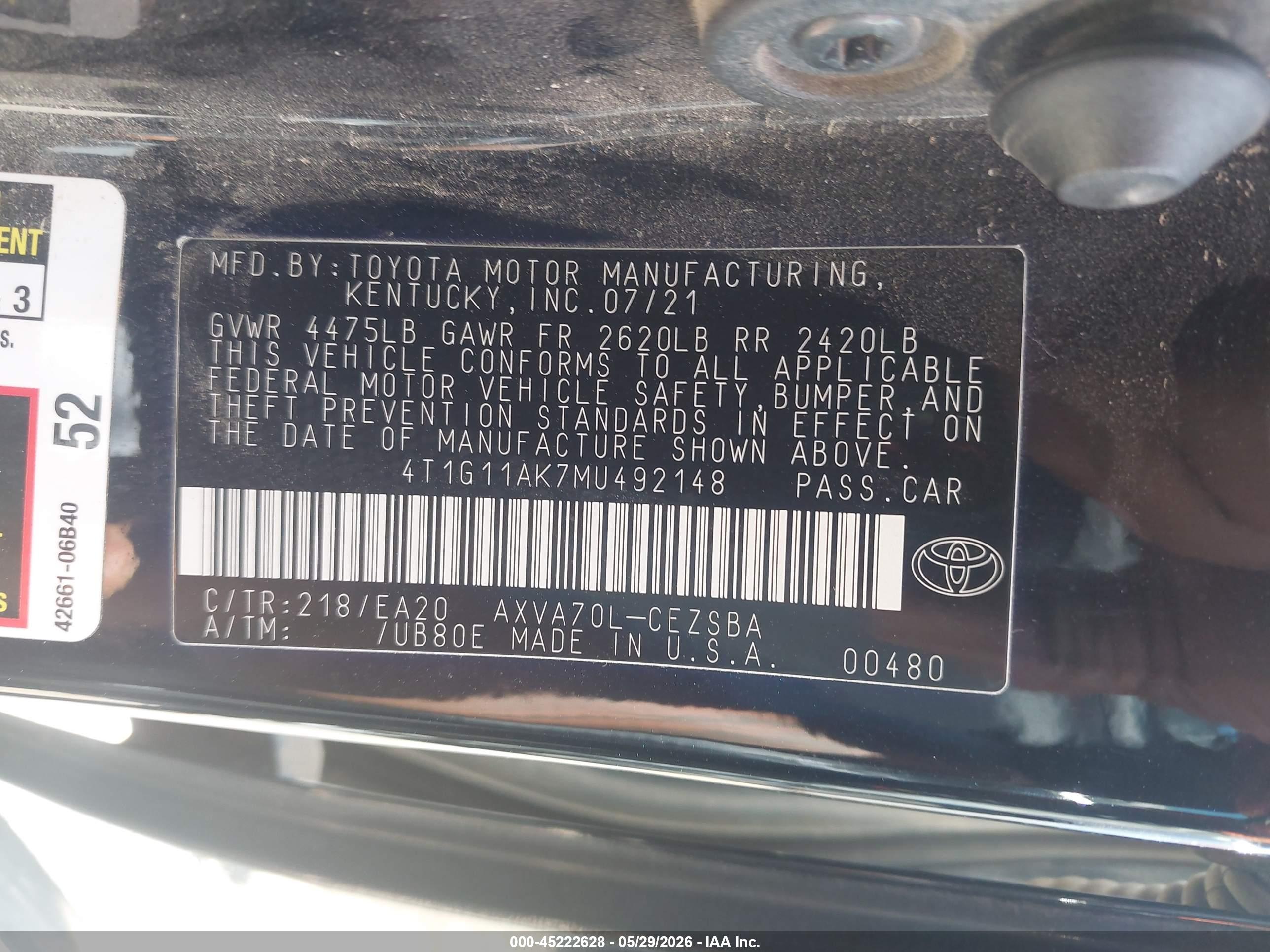 TOYOTA CAMRY image 9