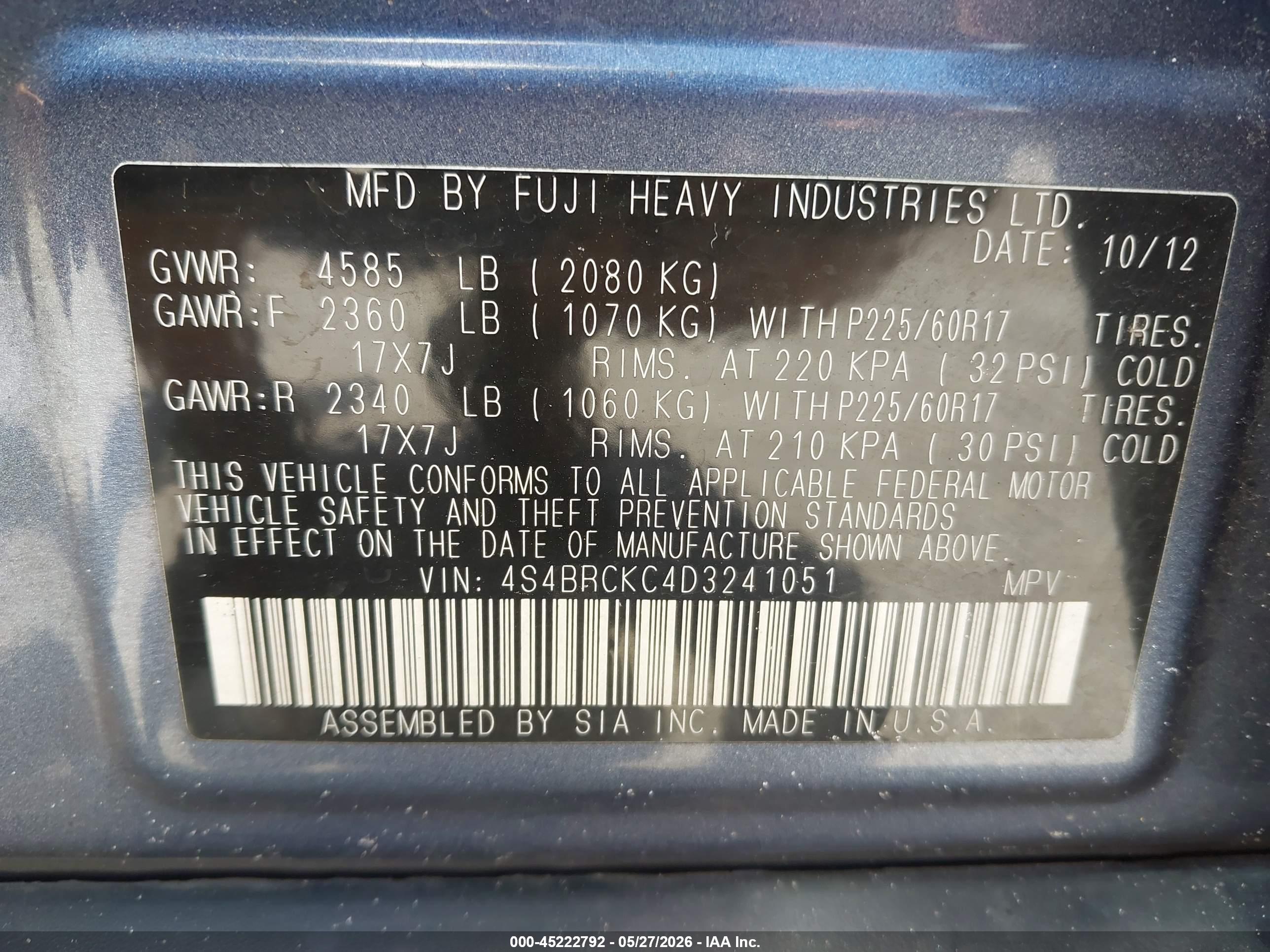 SUBARU OUTBACK image 9