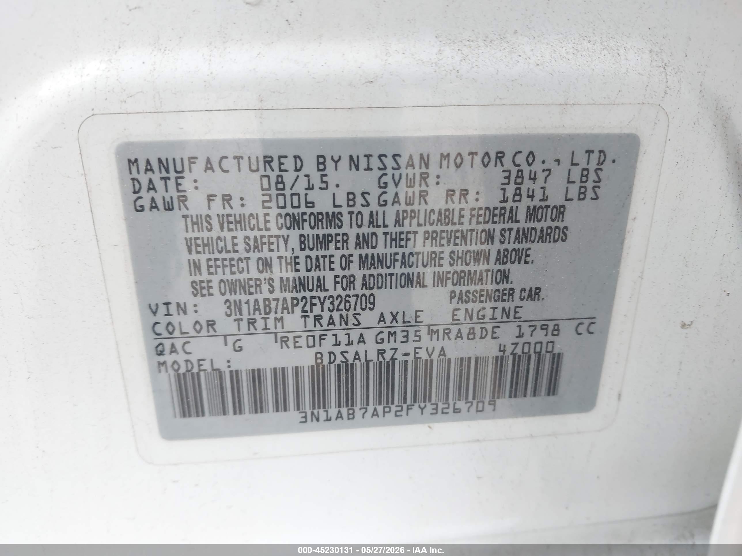 NISSAN SENTRA image 9