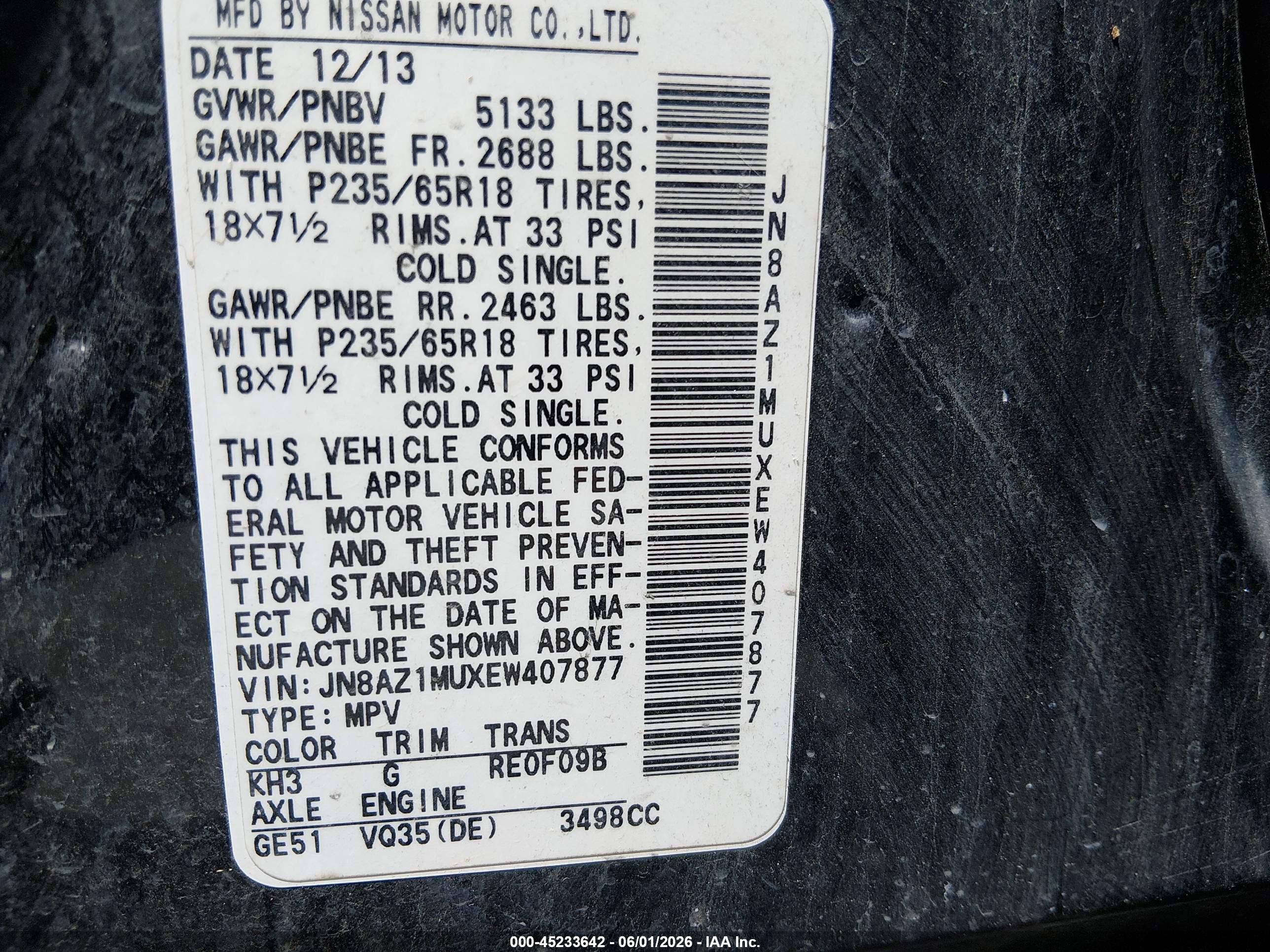 NISSAN MURANO image 9