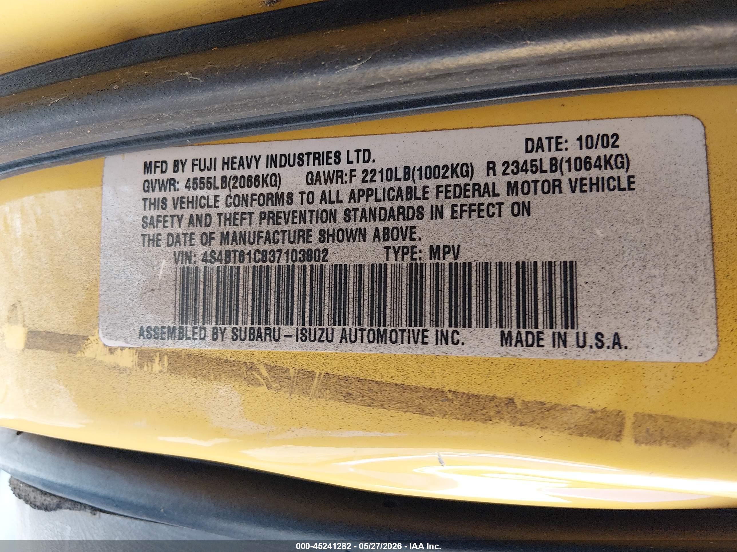 SUBARU BAJA image 9