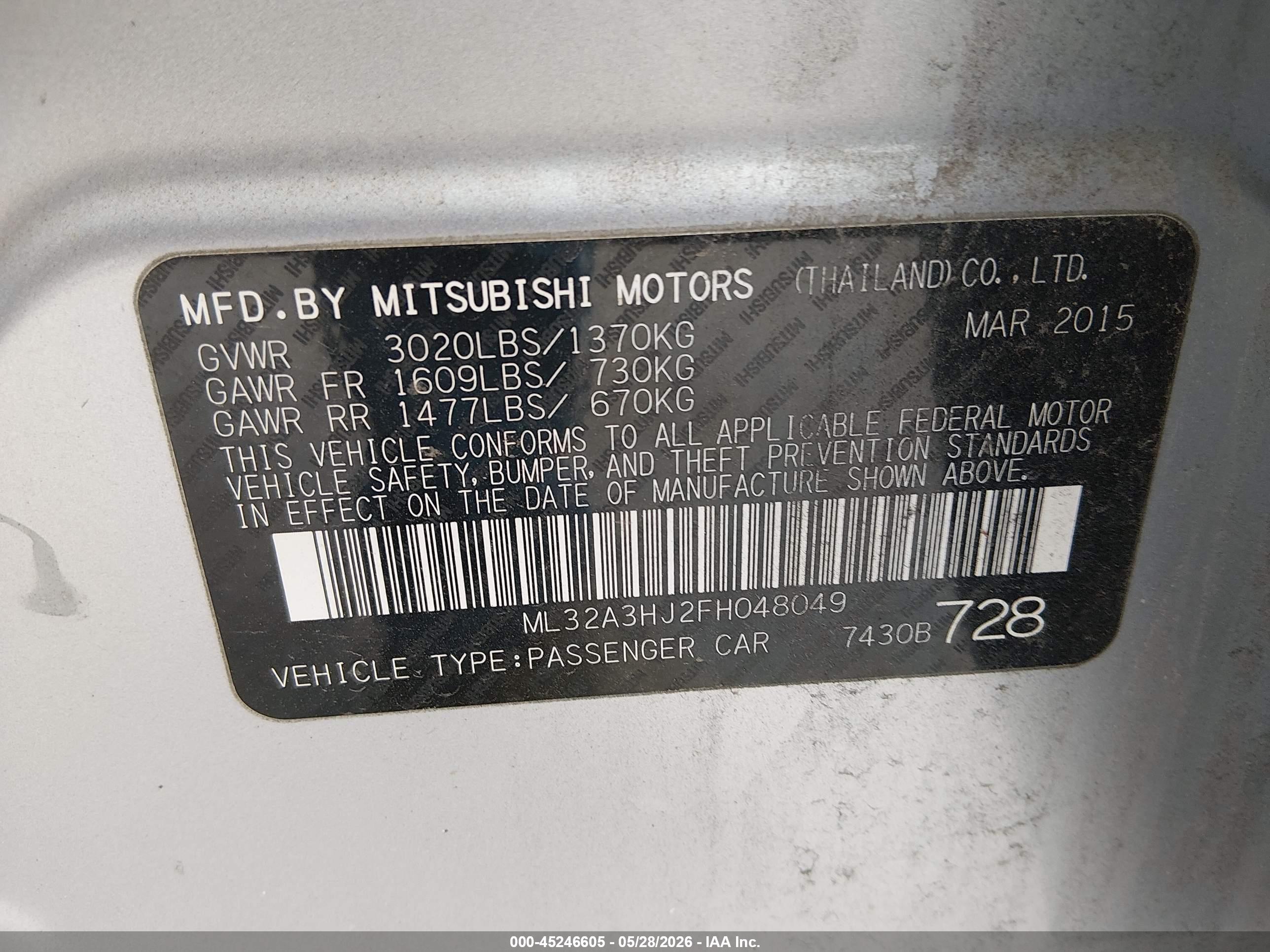 MITSUBISHI MIRAGE image 9