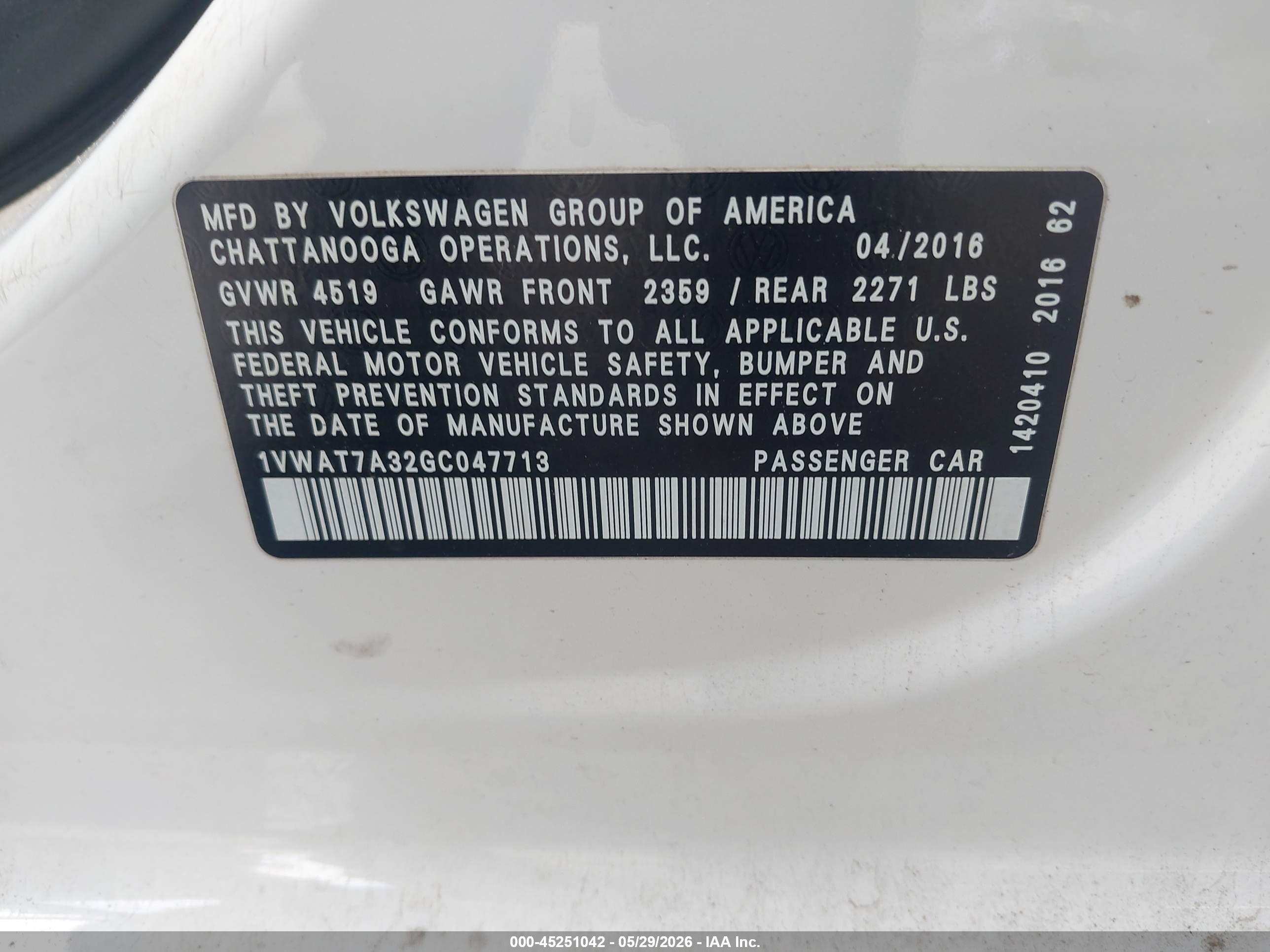 VOLKSWAGEN PASSAT image 9