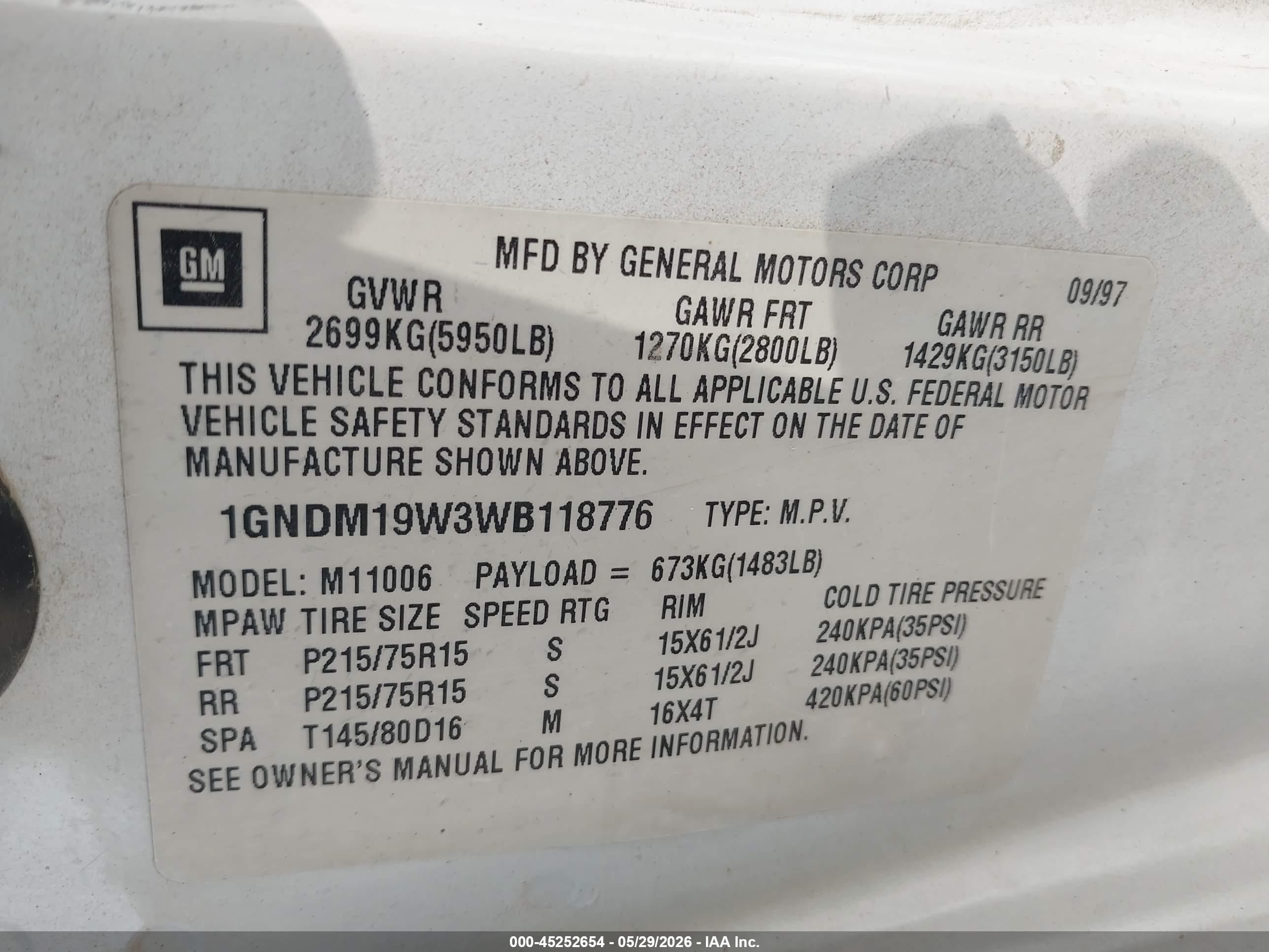CHEVROLET ASTRO image 9