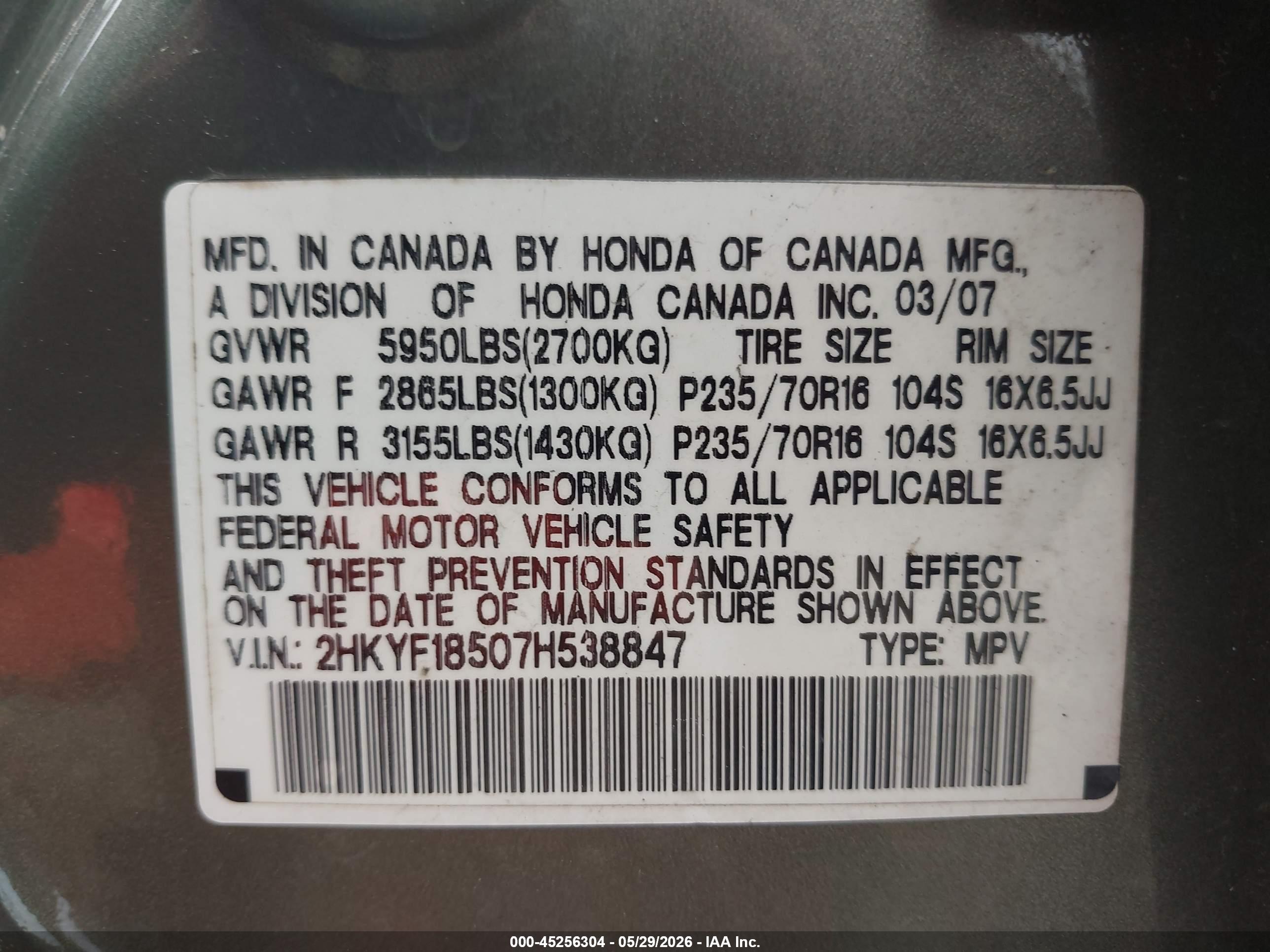 HONDA PILOT image 9