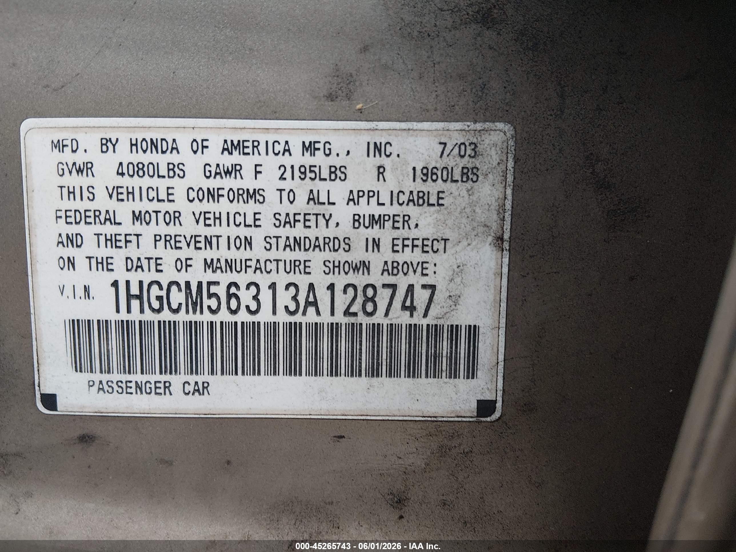 HONDA ACCORD image 9
